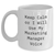 Funny Marketing Manager Gifts for Her - Keep Calm Or I Will Use My Marketing Manager Voice White Coffee Mug, Perfect for Mother's Day Unique Gifts from Women to Marketing Manager - Main
