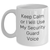 Funny Security Guard Gifts from Mom - Keep Calm Or I'll Use My Security Guard Voice White Coffee Mug, Mother's Day Unique Gifts for Security Guard Women - Main