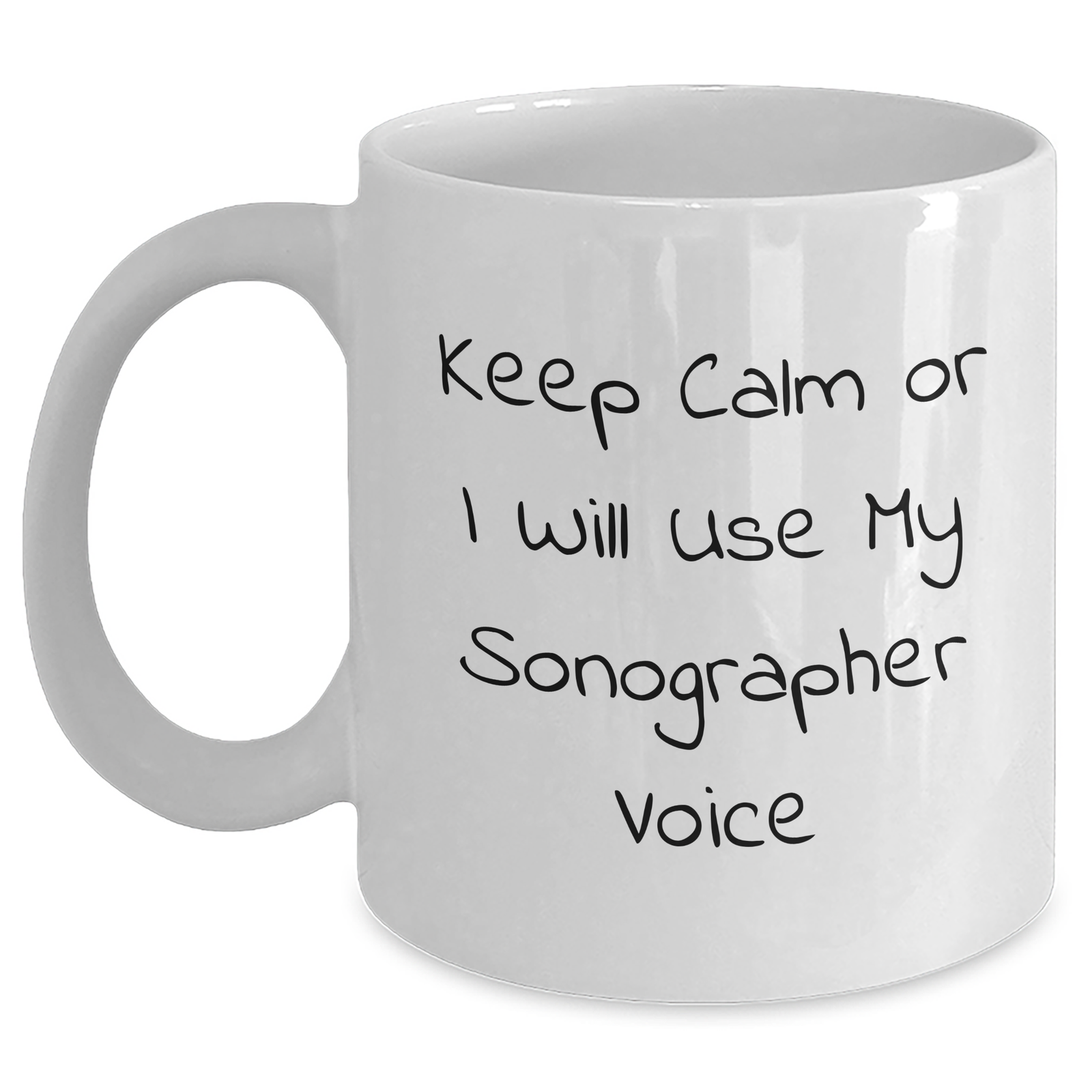 Sonographer Humor Gifts from Friends for Father's Day Unique White Coffee Mug - Main