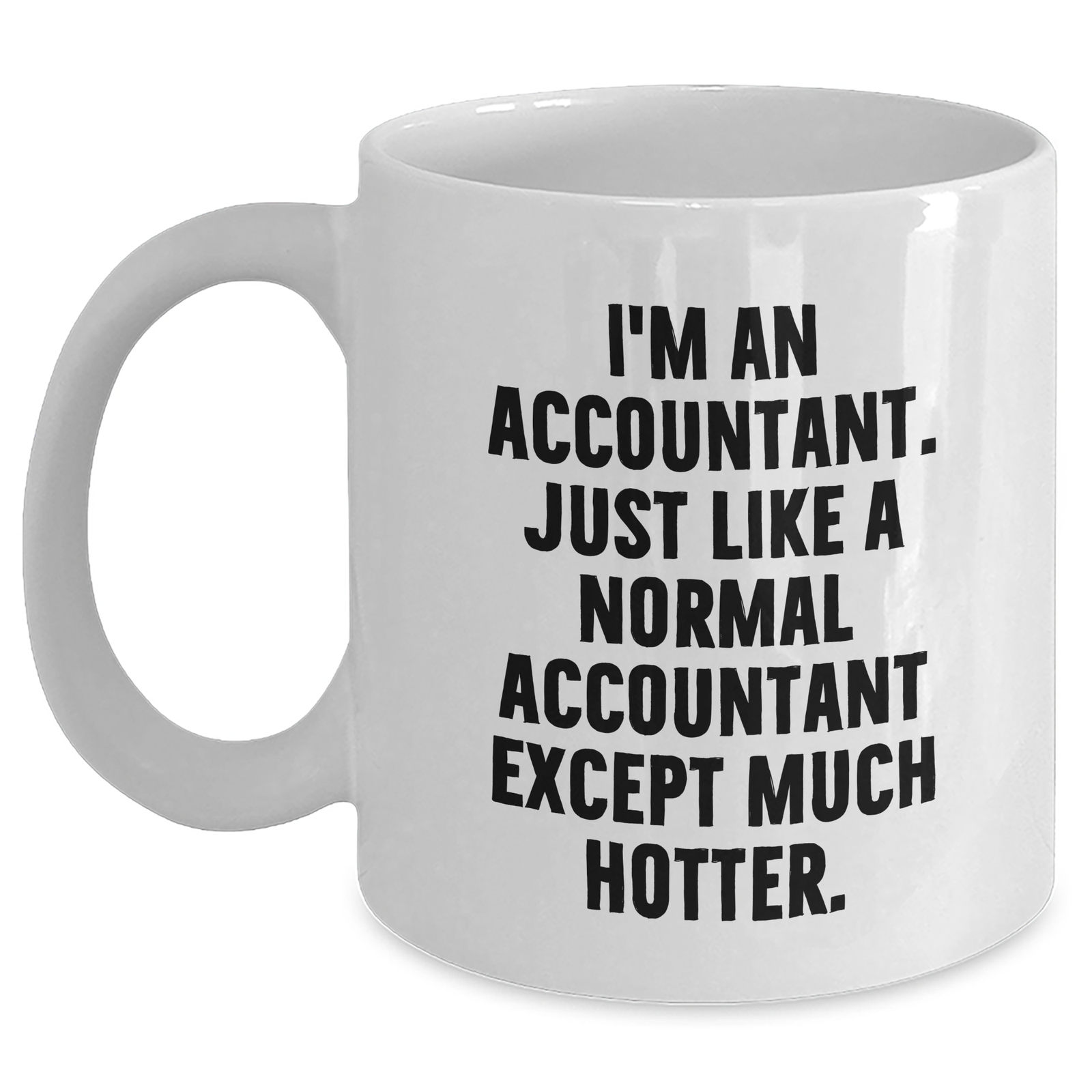 Funny Accountant Gifts, 'I'm An Accountant. Just Like A Normal Accountant Except Much Hotter.' White Coffee Mug for Mom's Day - Main