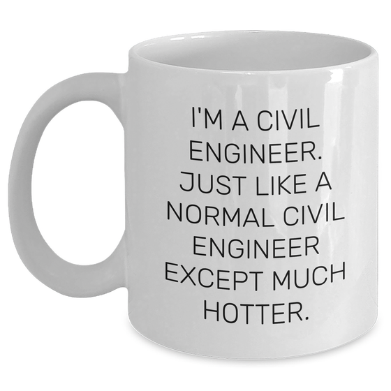 Civil Engineer Funny Mugs, Unique Gifts from Dad, Gifts for Mom on Mother's Day, I'm a Civil Engineer, White Coffee Mug, 11oz/15oz, Ceramic, Microwave & Dishwasher Safe - Main