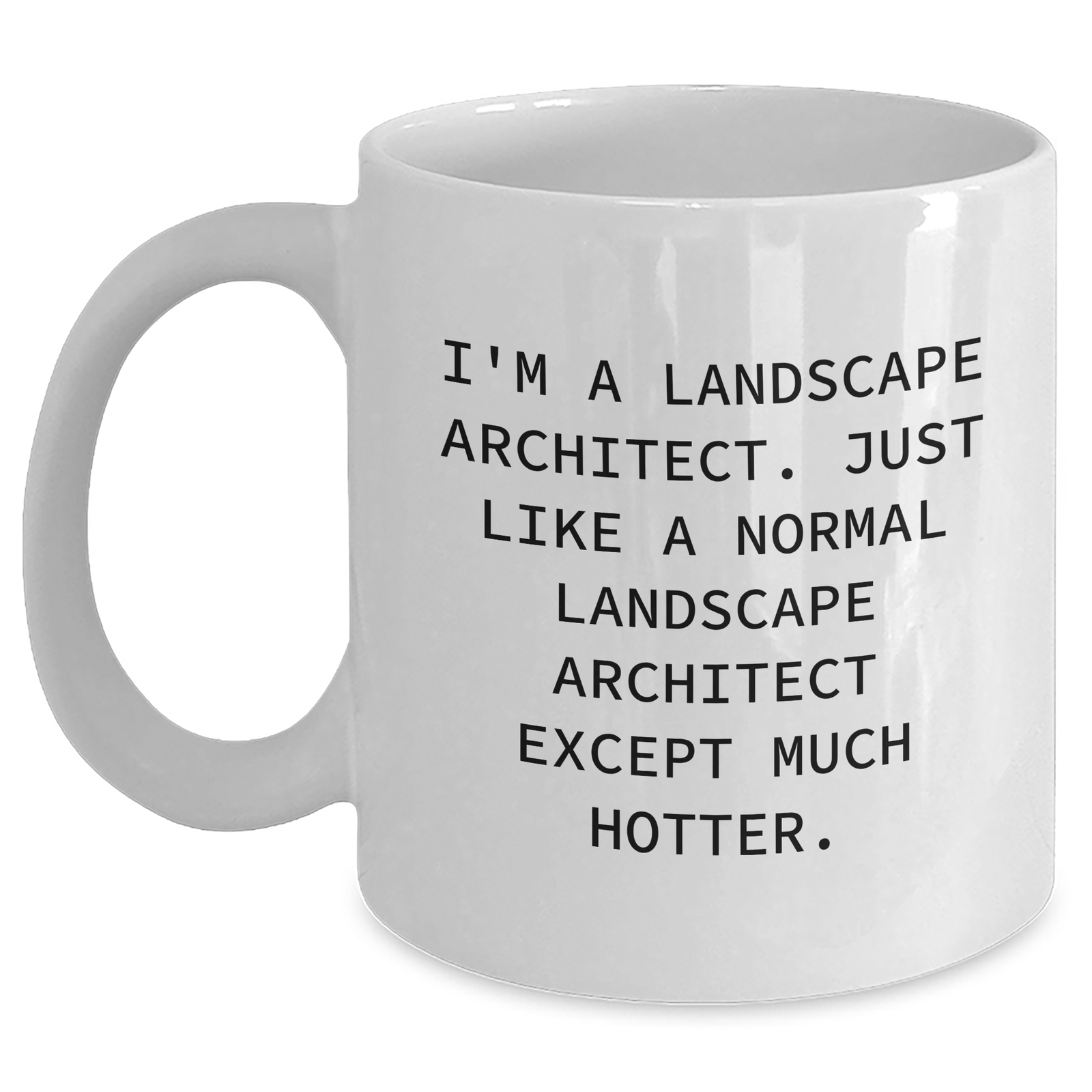 Funny Landscape Architect Gifts, I'm A Landscape Architect, Much Hotter White Coffee Mug for Father's Day Unique Gifts from Family or Friends - Main