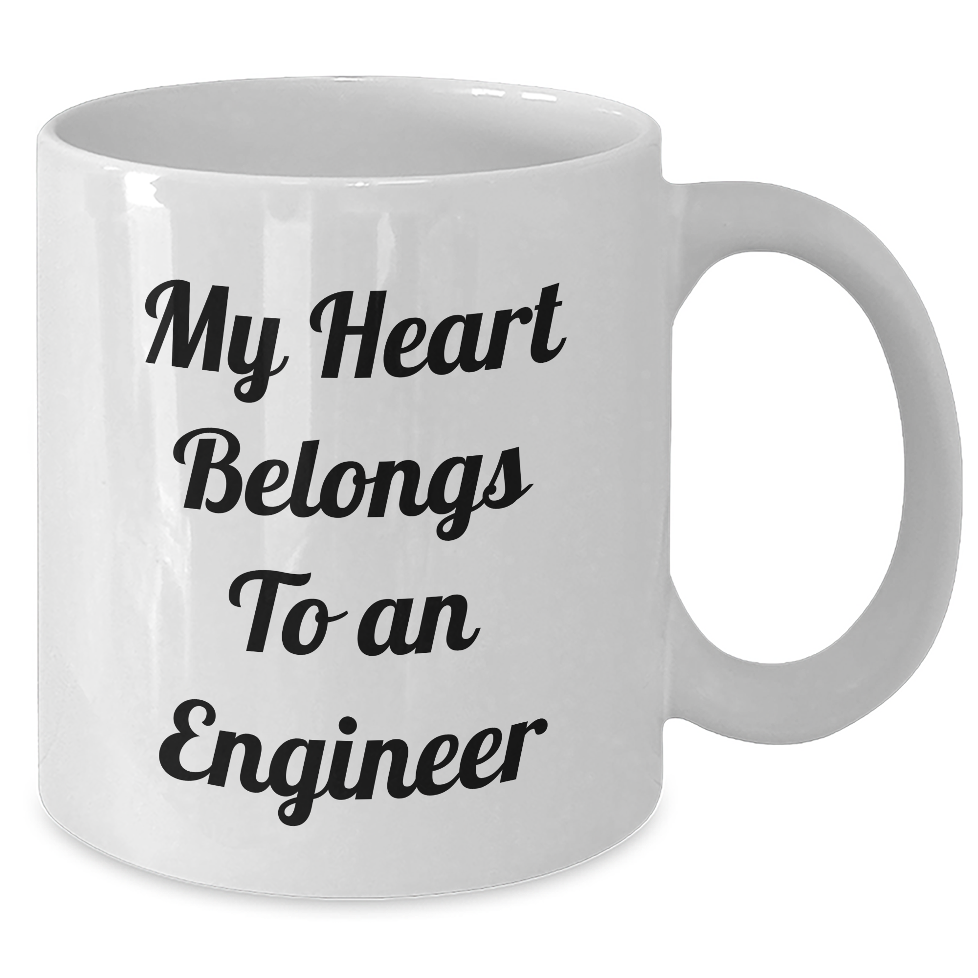 Funny Engineer Gifts from Men, Unique White Coffee Mugs for Dads on Father's Day - My Heart Belongs To An Engineer - Additional