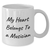 Funny Musician Gifts from Friends for Mother's Day - 'My Heart Belongs To A Musician' White Coffee Mug - Additional