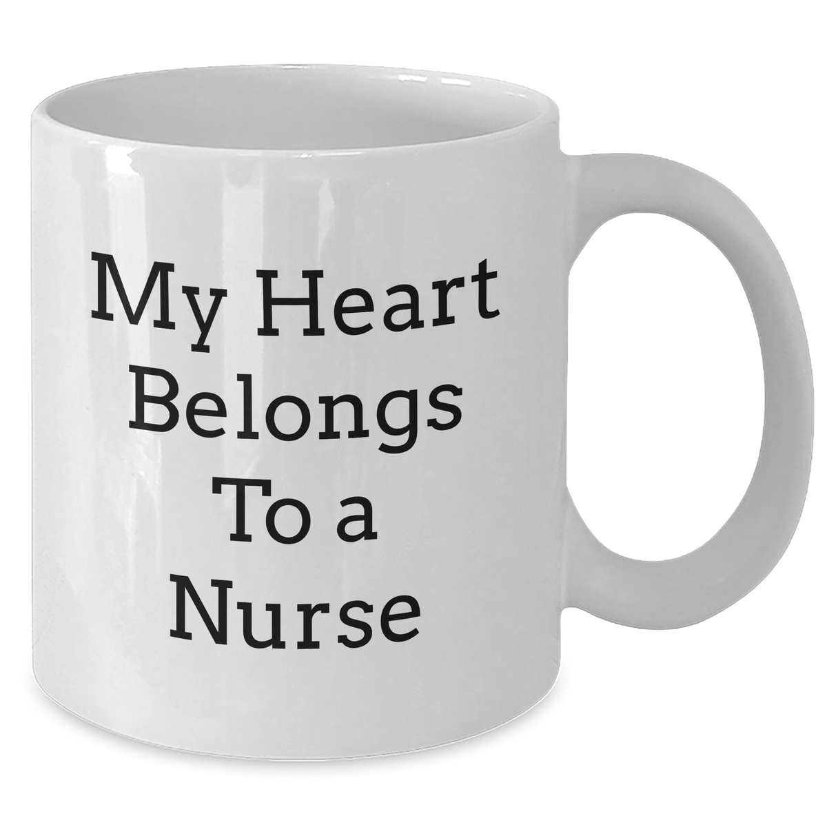 Funny Nurse Quote White Coffee Mug, Gifts from Friends, 'My Heart Belongs To A Nurse', Father's Day Unique Gifts for Nurses - Additional