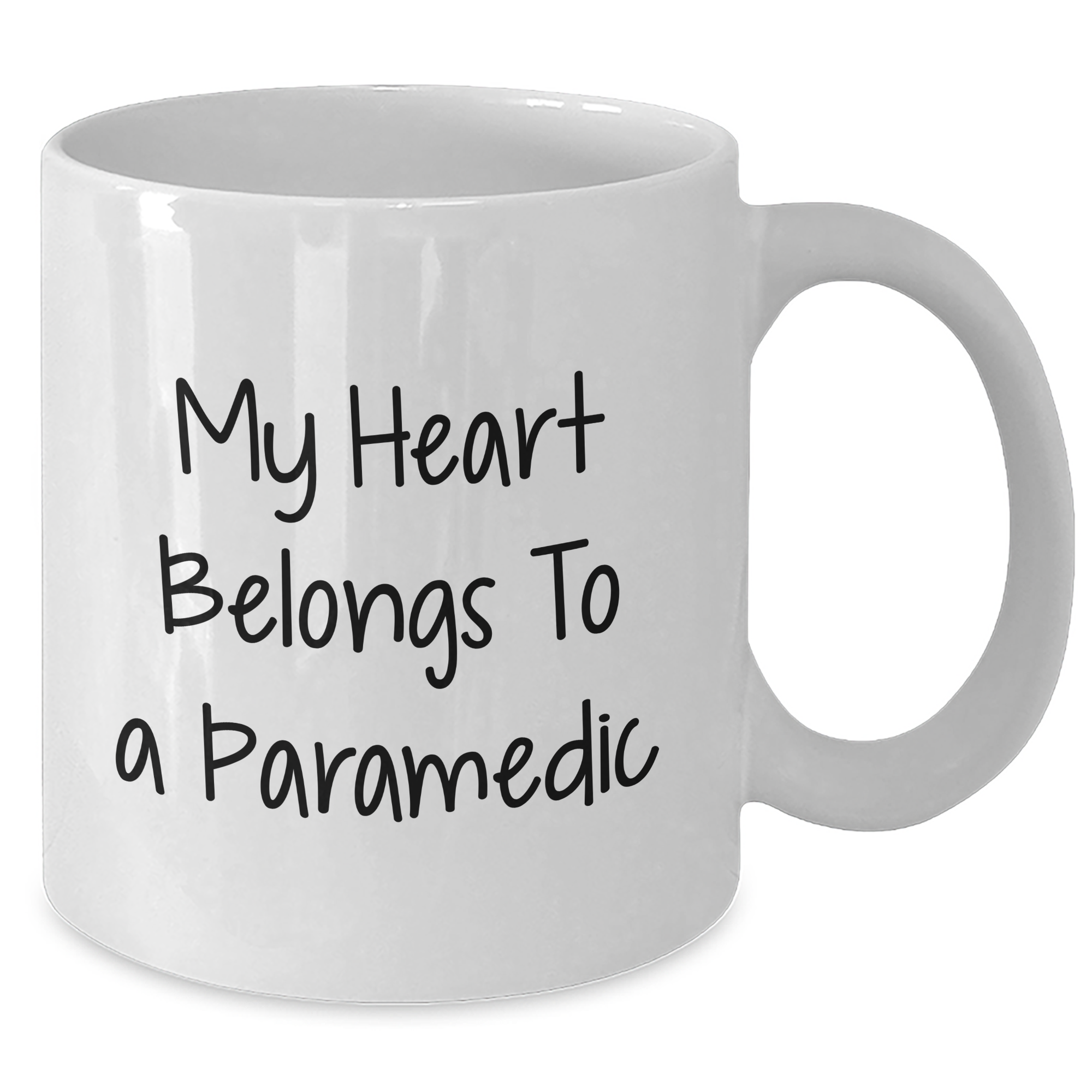 Funny Rescue Worker Gifts, My Heart Belongs To A Rescue Worker White Coffee Mug, Perfect Unique Gifts from Men to Rescue Worker Friends on Father's Day - Additional