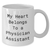 Funny Physician Assistant Gifts for Dad - My Heart Belongs To A Physician Assistant White Coffee Mug, White, 11oz or 15oz, Ceramic, Microwave and Dishwasher Safe, Gifts from Family for Father's Day - Additional