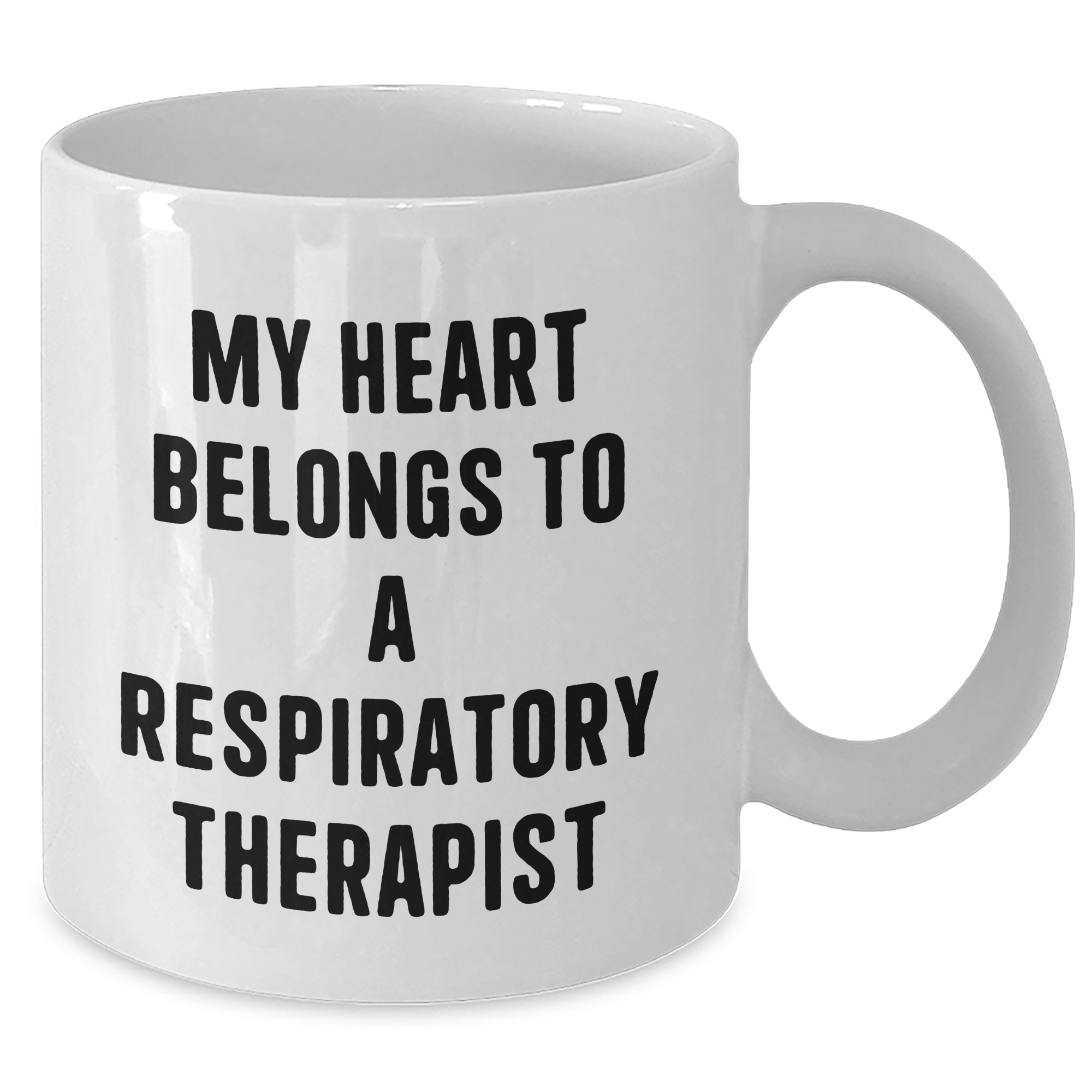 Funny Gifts for Respiratory Therapist - My Heart Belongs To A Respiratory Therapist Quote on White Coffee Mug, Gifts from Friends, Family, or Coworkers for Him, Father's Day Unique Present - Additional