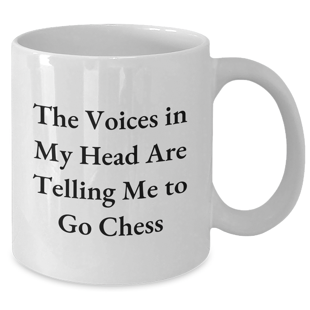 Funny Chess Quotes Gifts for Men, 'The Voices In My Head Are Telling Me To Go Chess' White Coffee Mug, Father's Day Unique Gifts from Men to Family - Additional