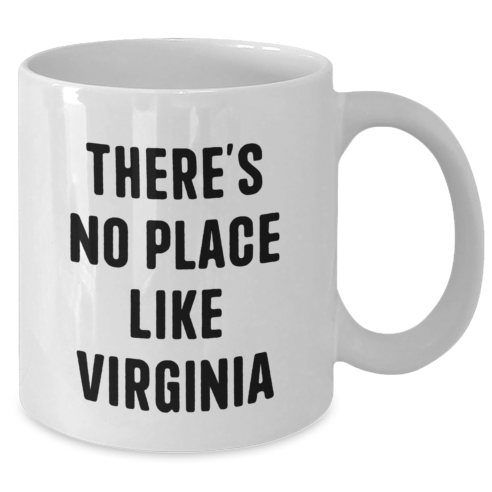 Virginia Gifts from Friends, Unique White Coffee Mugs with Funny Quote 'There's No Place Like Virginia' for Father's Day - Additional