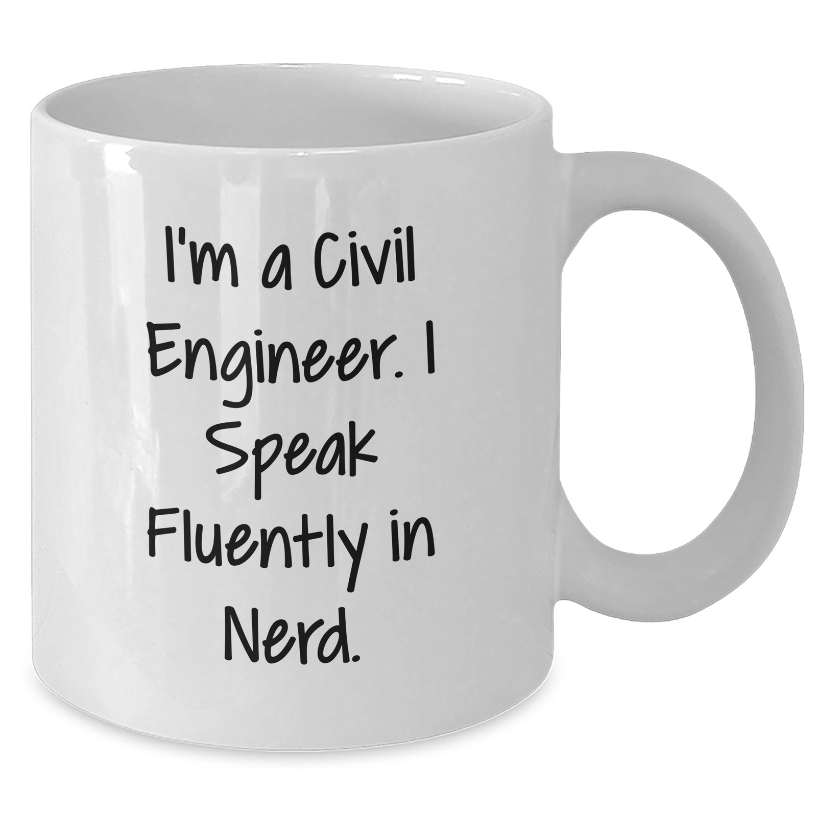 Funny Civil Engineer Quotes White Coffee Mugs for Men Gifts from Family, Unique Gift Ideas for Civil Engineer Dad on Father's Day, I'm A Civil Engineer. I Speak Fluently In genius. - Additional