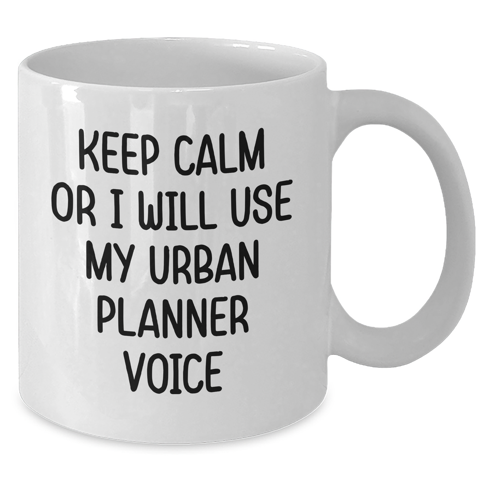 Funny Urban Planner Gifts from Friends to Men on Father's Day - White Coffee Mug with 'Keep Calm Or I Will Use My Urban Planner Voice' Quote, Gifts for Urban Planner Lovers - Additional