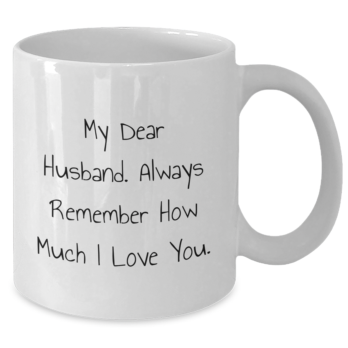 Funny Husband Gifts from Women, White Coffee Mug with My Dear Husband Always Remember How Much I Love You Quote for Father's Day - Additional