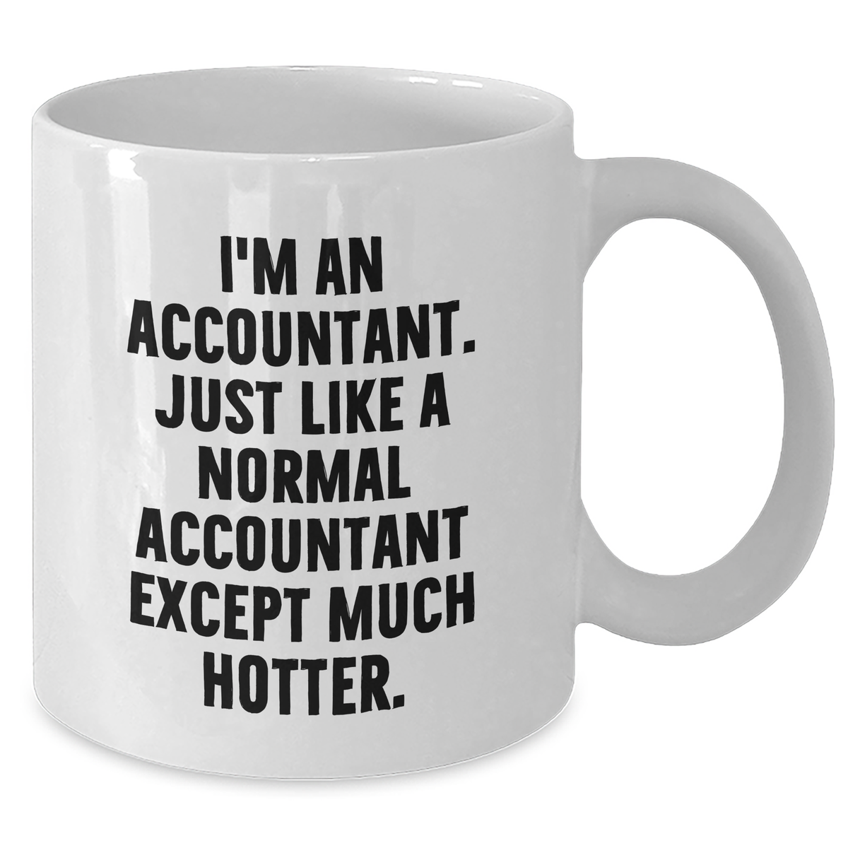Funny Accountant Gifts, 'I'm An Accountant. Just Like A Normal Accountant Except Much Hotter.' White Coffee Mug for Mom's Day - Additional