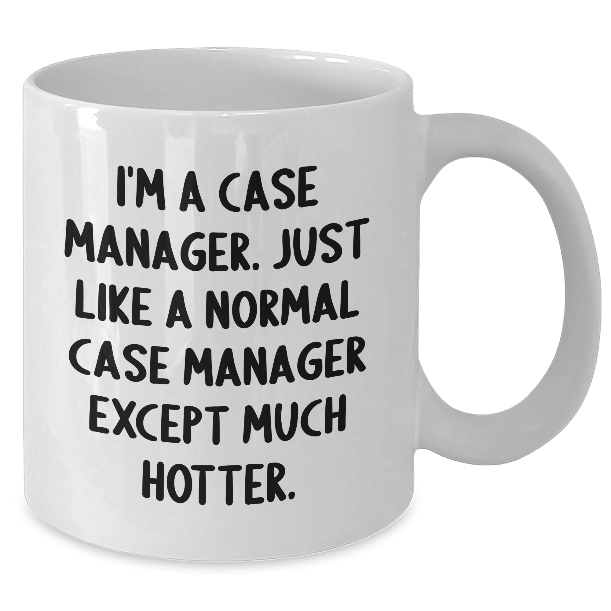 Funny Case Manager Gifts from Men to Women - White Coffee Mug, Mother's Day Unique Gifts, I'm A Case Manager. Just Like A Normal Case Manager Except Much Hotter. - Additional