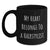 Funny Hairstylist Gifts, 'My Heart Belongs To A Hairstylist' Quote, Black Coffee Mug, Gifts from Friends, Gifts for Hairstylist, Birthday Unique Gifts - Main