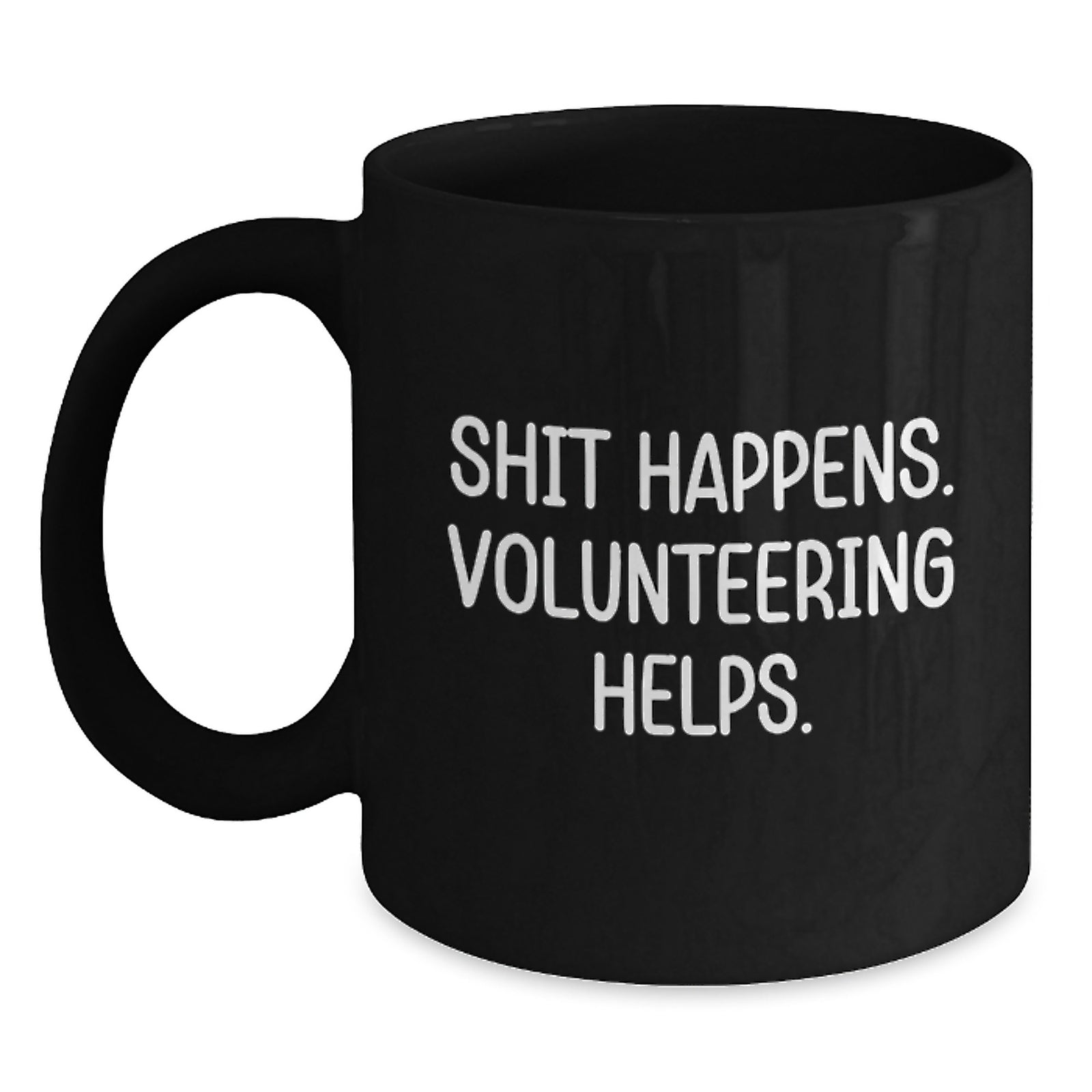 Funny Volunteering Mugs Gifts from Friends for Volunteering Enthusiasts Black Coffee Mug Christmas Unique Gifts - Main