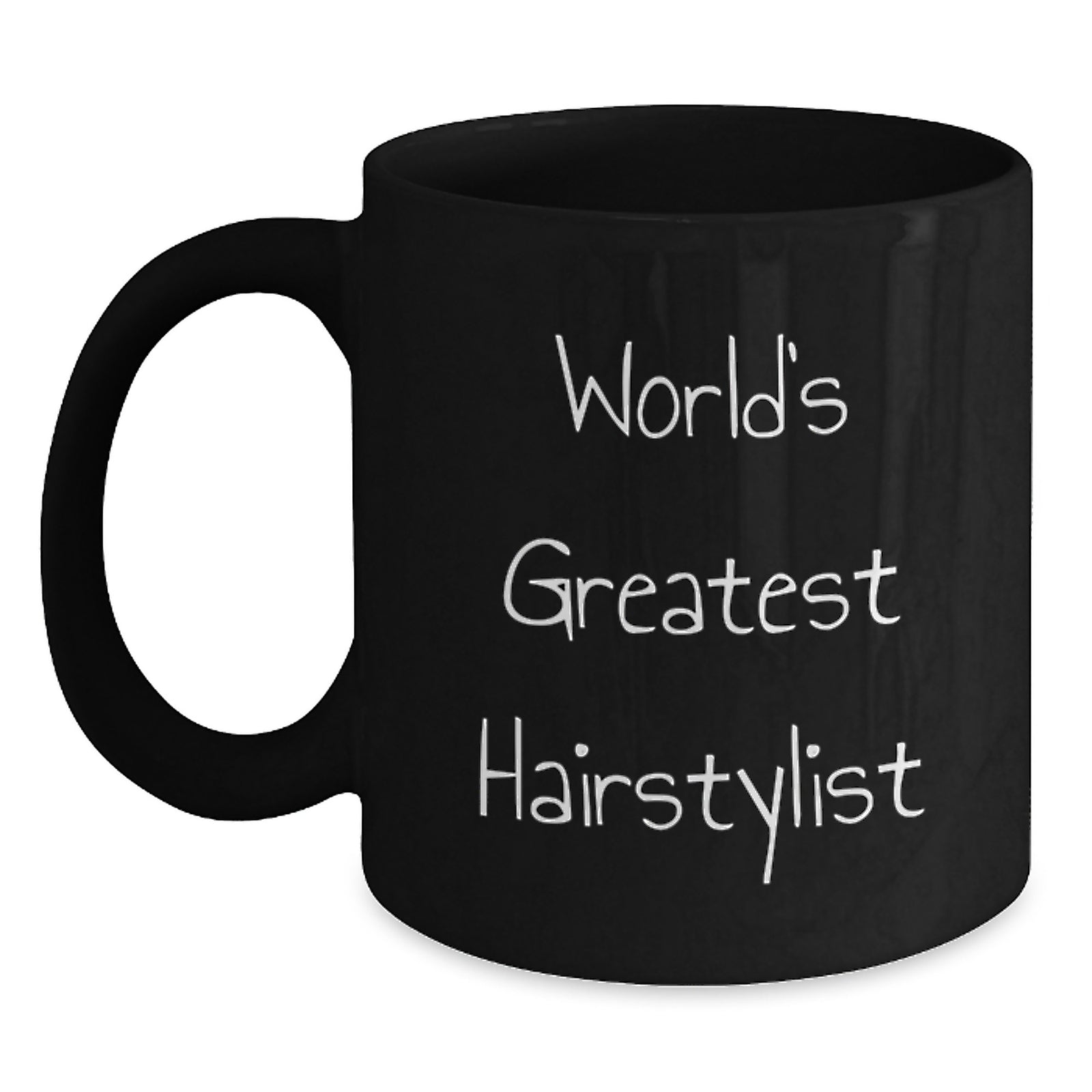 Funny World's Greatest Hairstylist Gifts from Friends for Hairstylist, Black Coffee Mug for Graduation Unique Gifts - Main