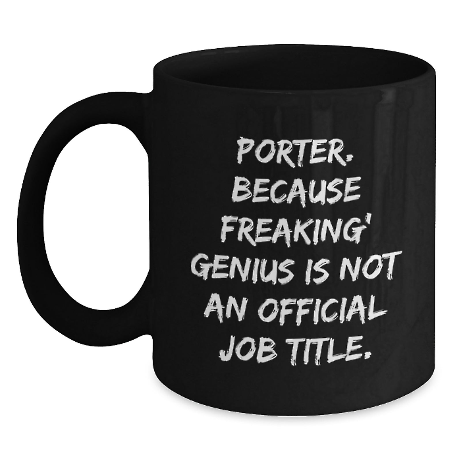 Porter Keepsake Black Coffee Mug for Him 11oz Birthday Gift Premium - Main