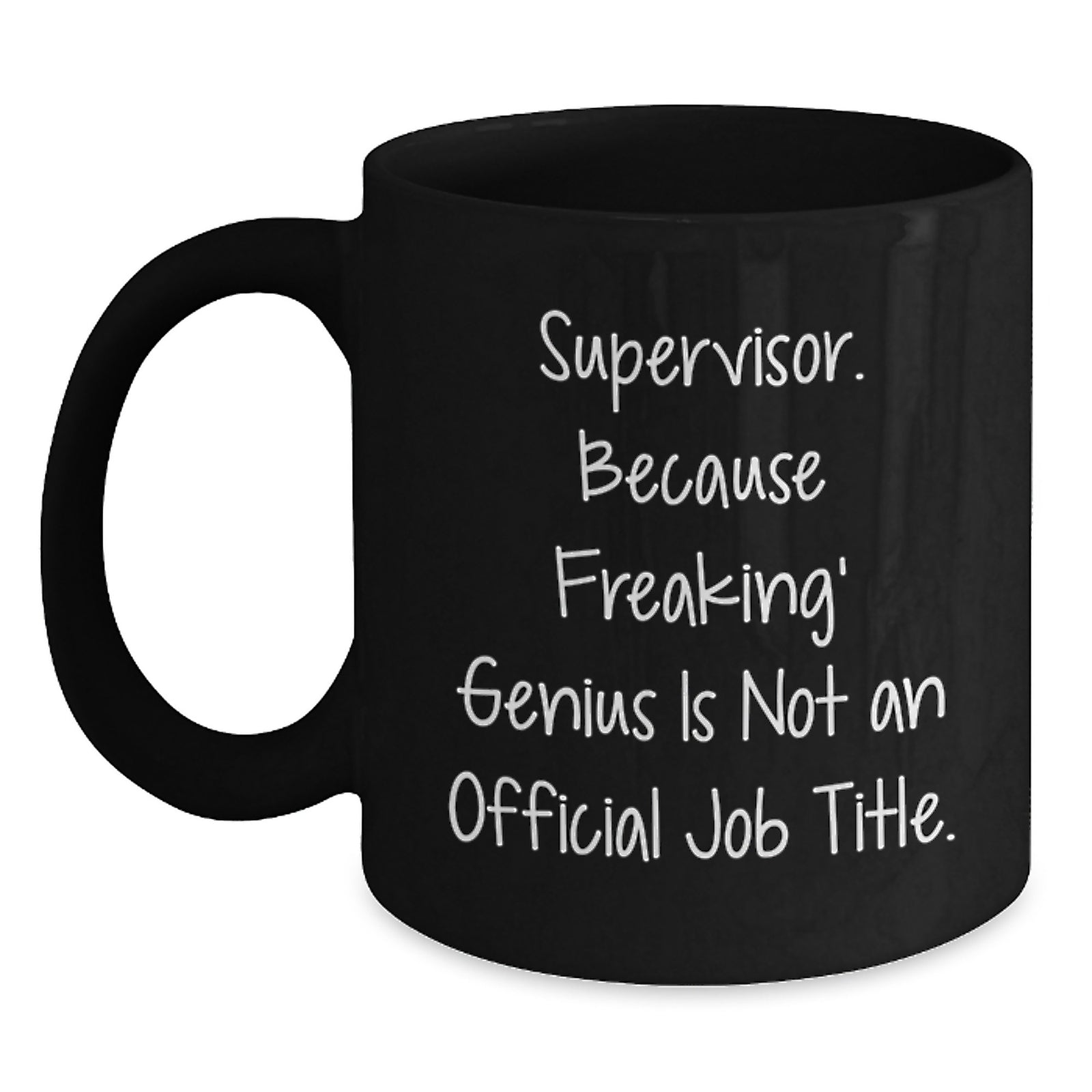 Supervisor Keepsake Black Ceramic Coffee Mug for Him Birthday Gift - Main