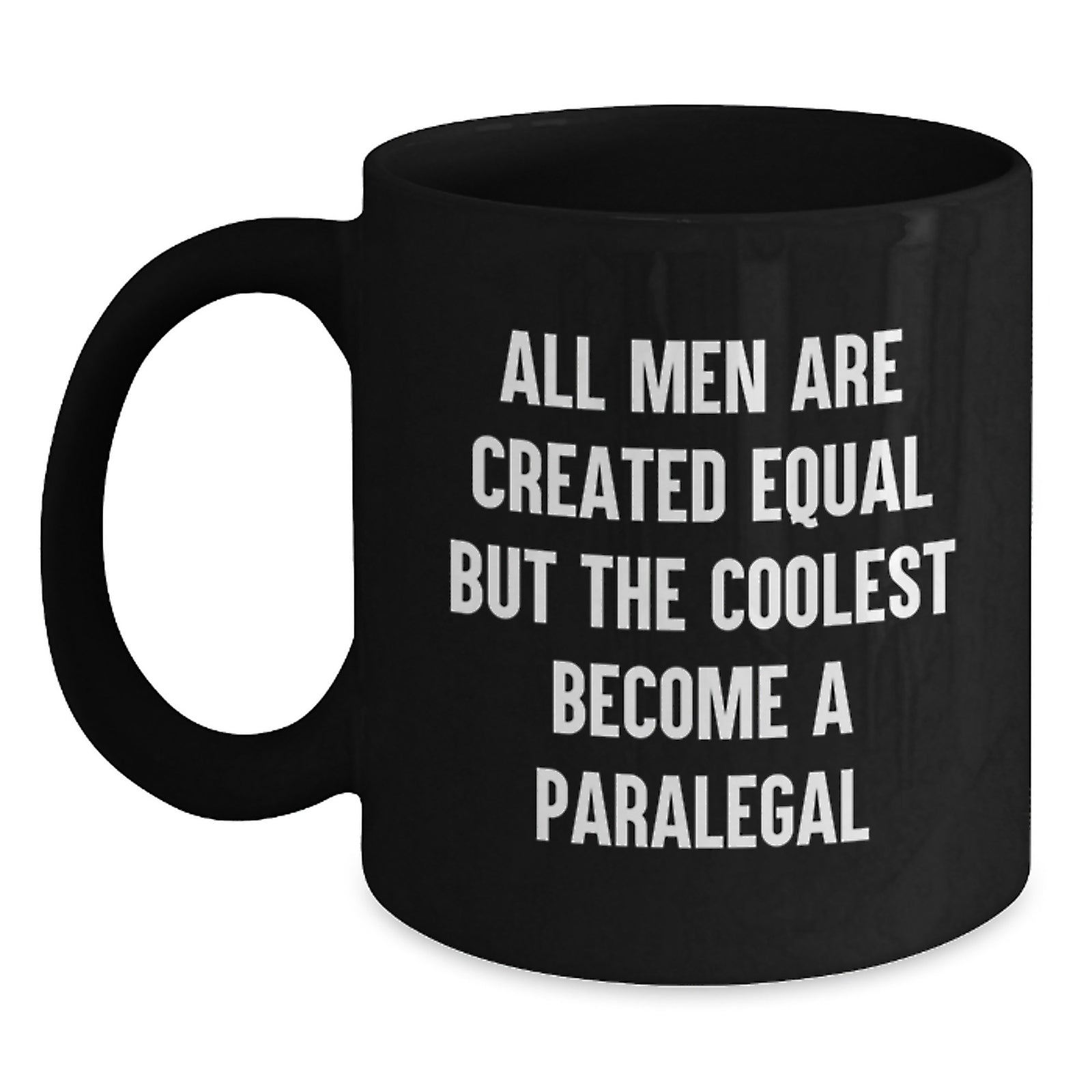 Funny Paralegal Gifts from Friends and Family - Unique Black Coffee Mug for Paralegal Men and Women on Christmas - Main