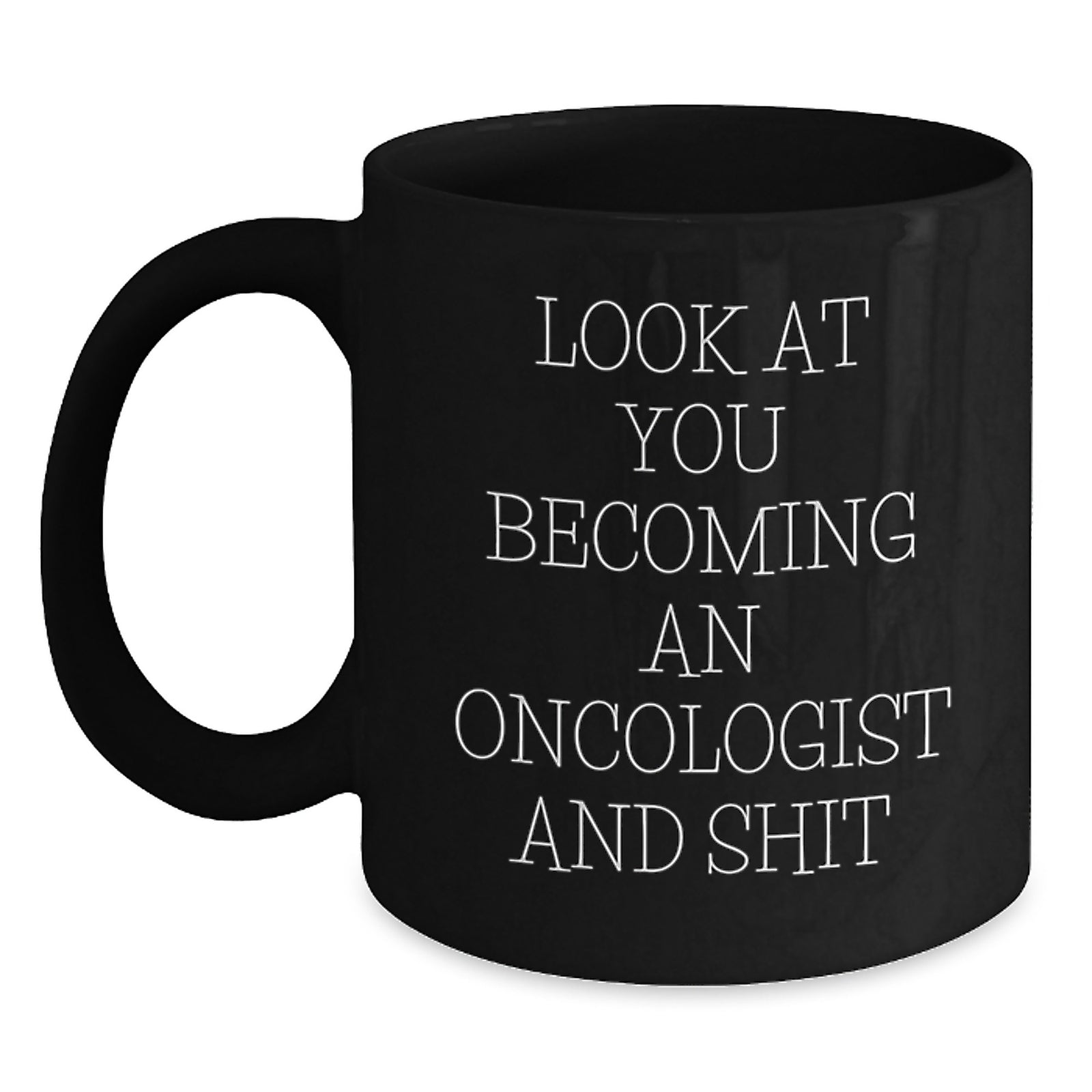 Funny Oncologist Gifts from Friends or Family, Black Coffee Mug for Men, Women, or Coworkers, Valentine's Unique Presents for Oncologist - Main