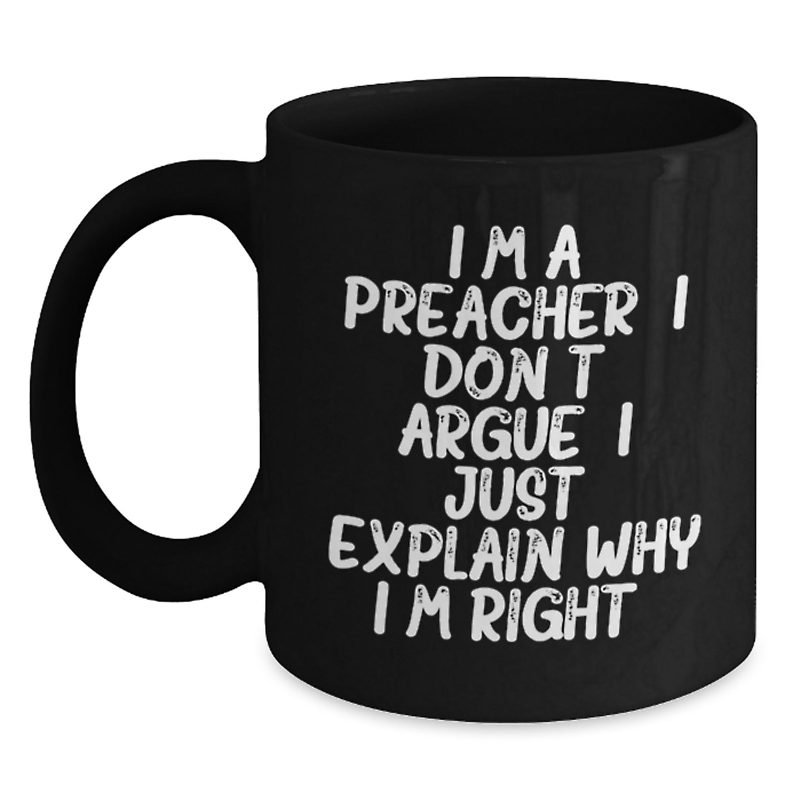 Birthday Gift Preacher Black Coffee Mug Present for Her – Keepsake - Main