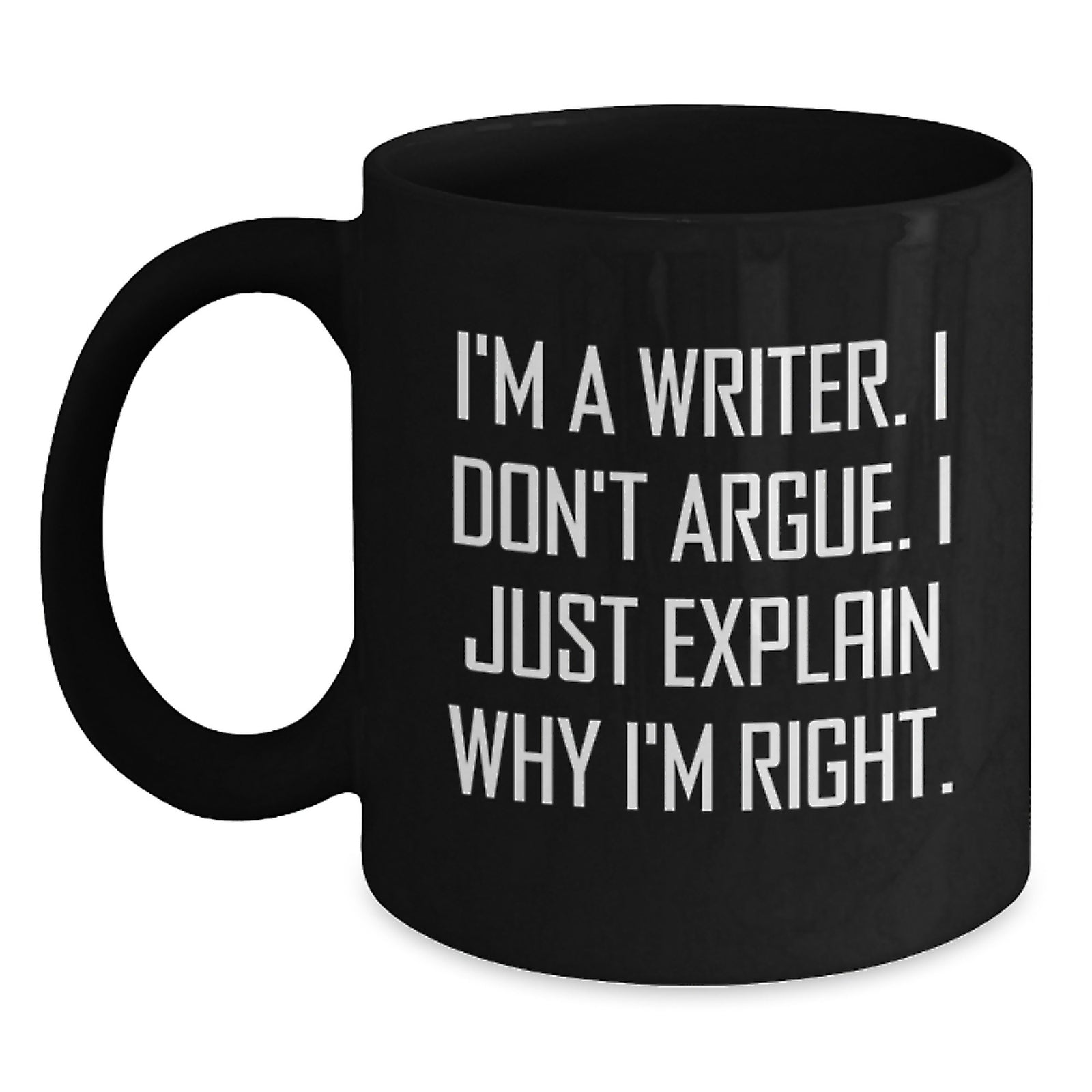 Premium Writer Keepsake Black Coffee Mug for Him Christmas Gift - Main
