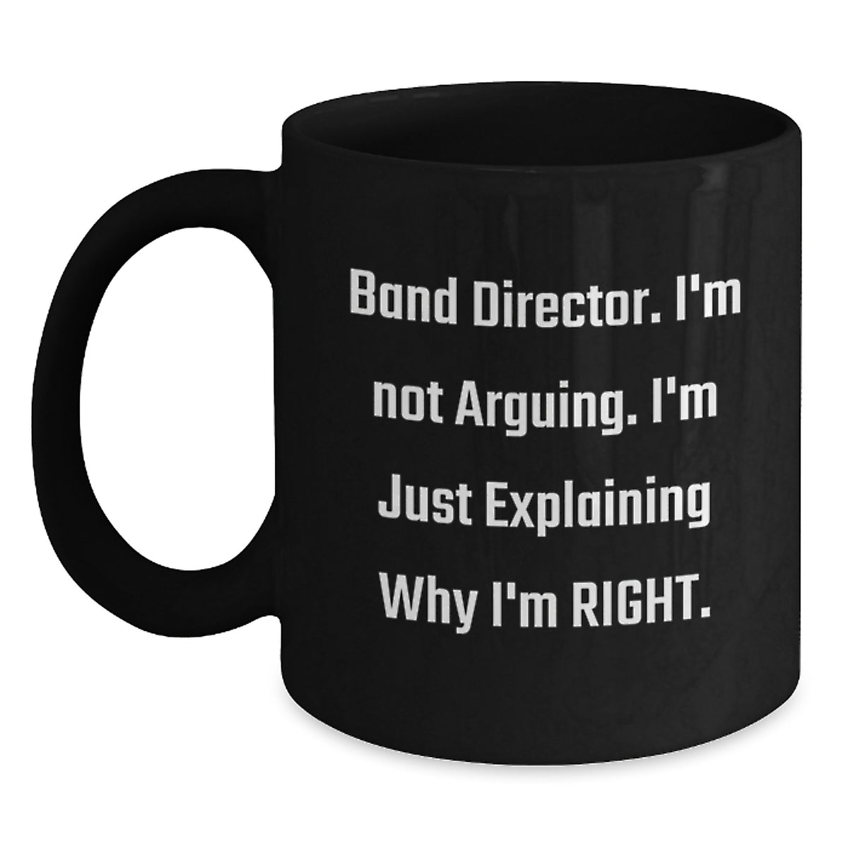 Band Director Keepsake Black Coffee Mug for Him Birthday Gift - Main