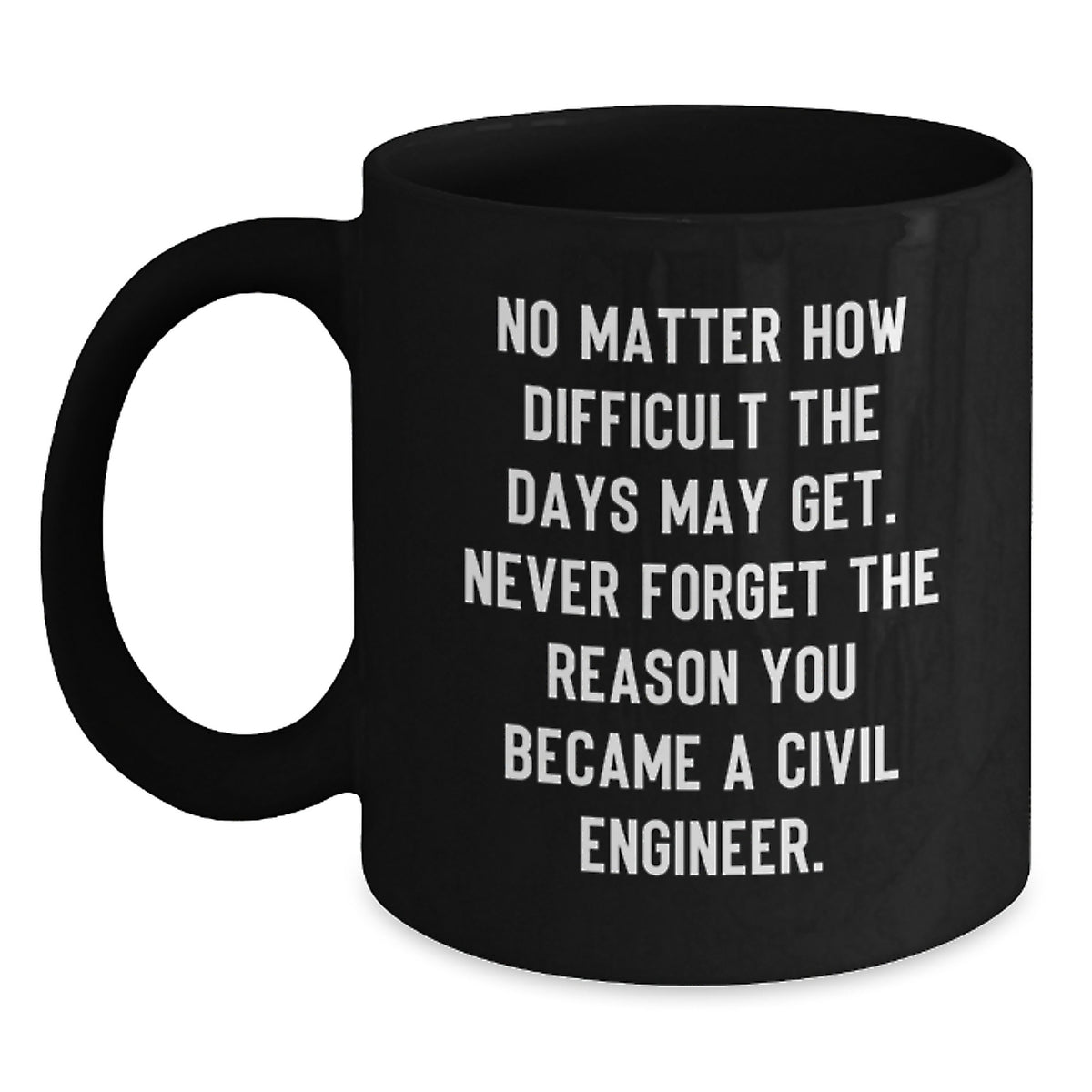 Gifts for Civil Engineers, Funny Quote Black Coffee Mug, Valentine's Unique Gifts from Friends to Men - Main