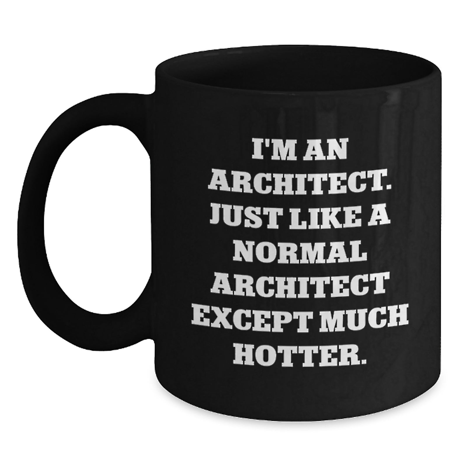 Funny Architect Gifts for Mom, I'm An Architect Like You Except Much Hotter - Black Coffee Mug for Architect Women, Mothers Day Unique - Main