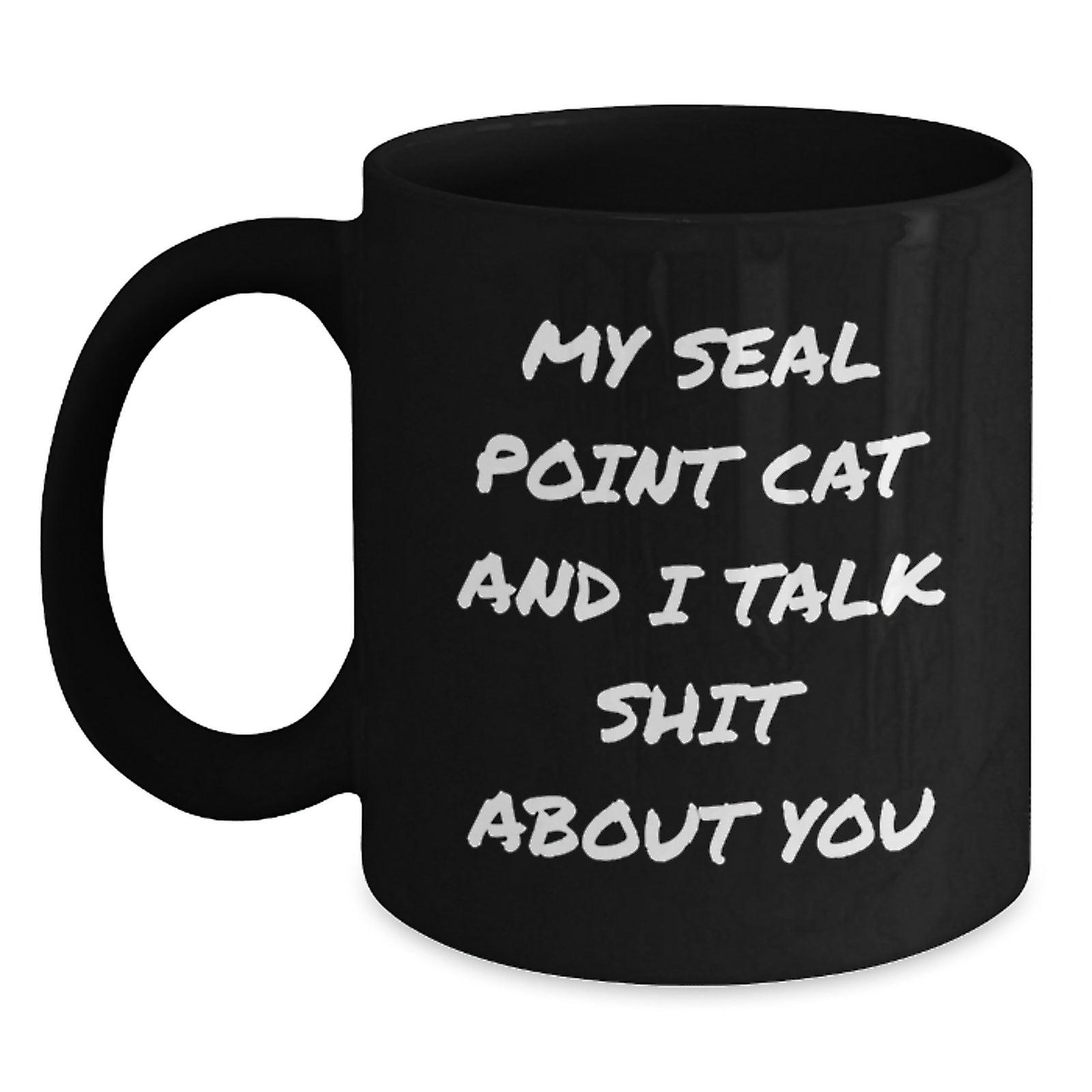 Seal Point Cat Gifts for Friends Black Coffee Mugs Funny Quote from Me to You for Graduation Unique Gifts - Main