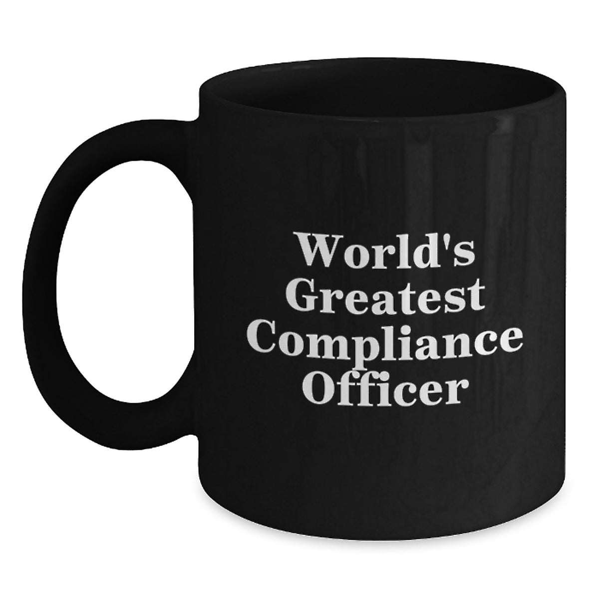 Funny Compliance Officer Gifts for Birthday - World's Greatest Compliance Officer Black Coffee Mug Gifts from Coworkers - Main