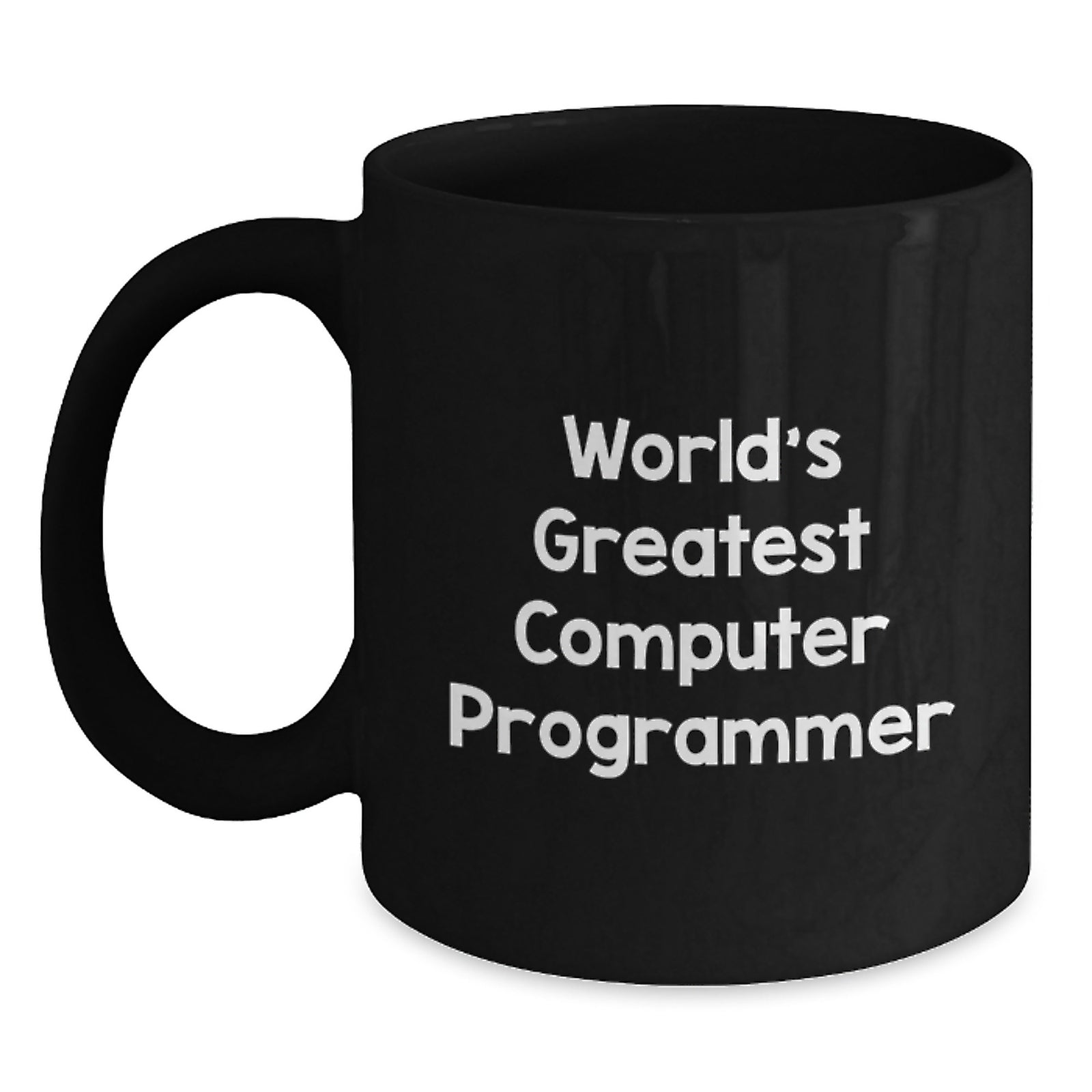 World's Greatest Computer Programmer Funny Quote Black Coffee Mug Gifts from Friends to Computer Programmer Men Birthday Unique - Main