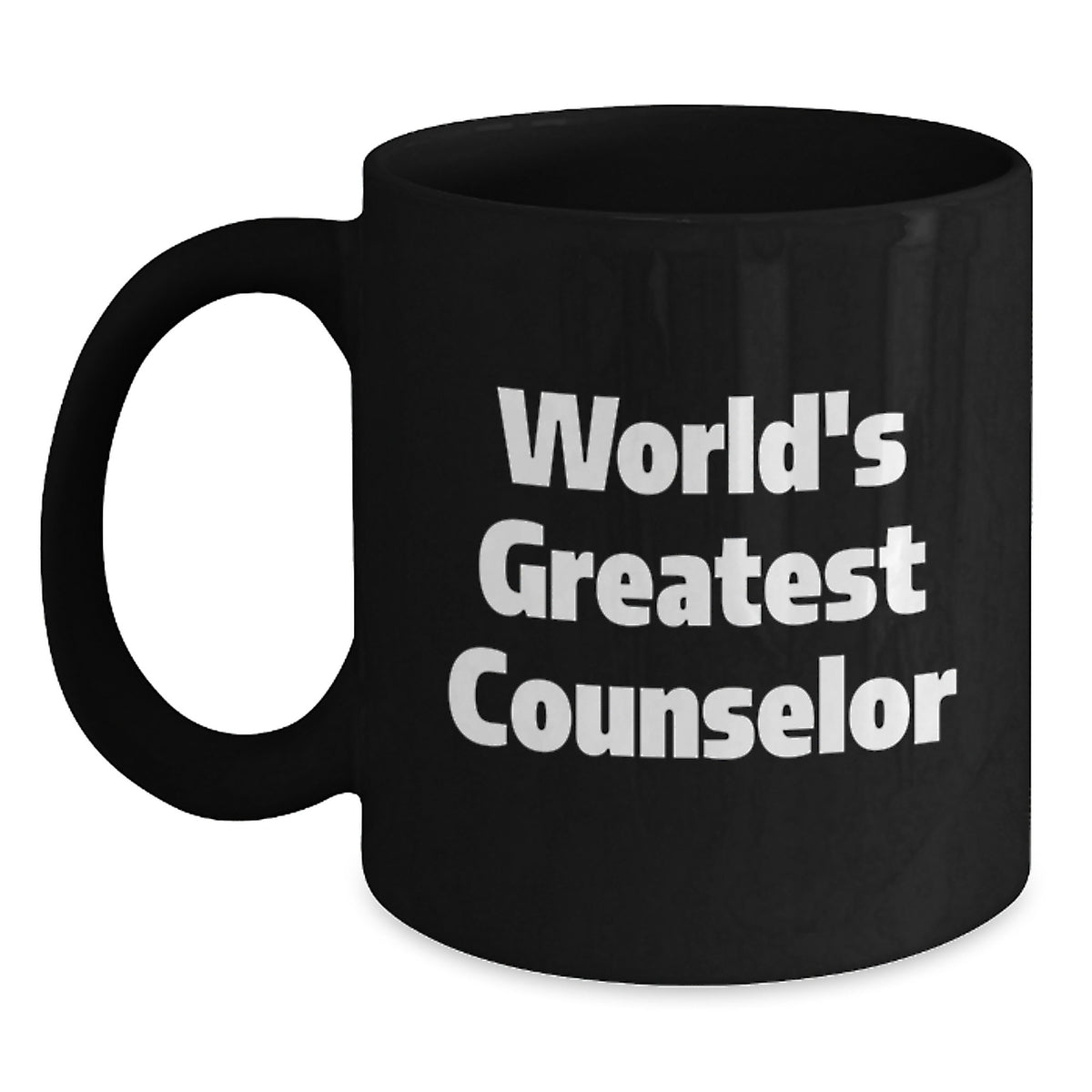 Funny Counselor Gifts from Friends for the World's Greatest Counselor Black Coffee Mug, Graduation Unique Gifts - Main