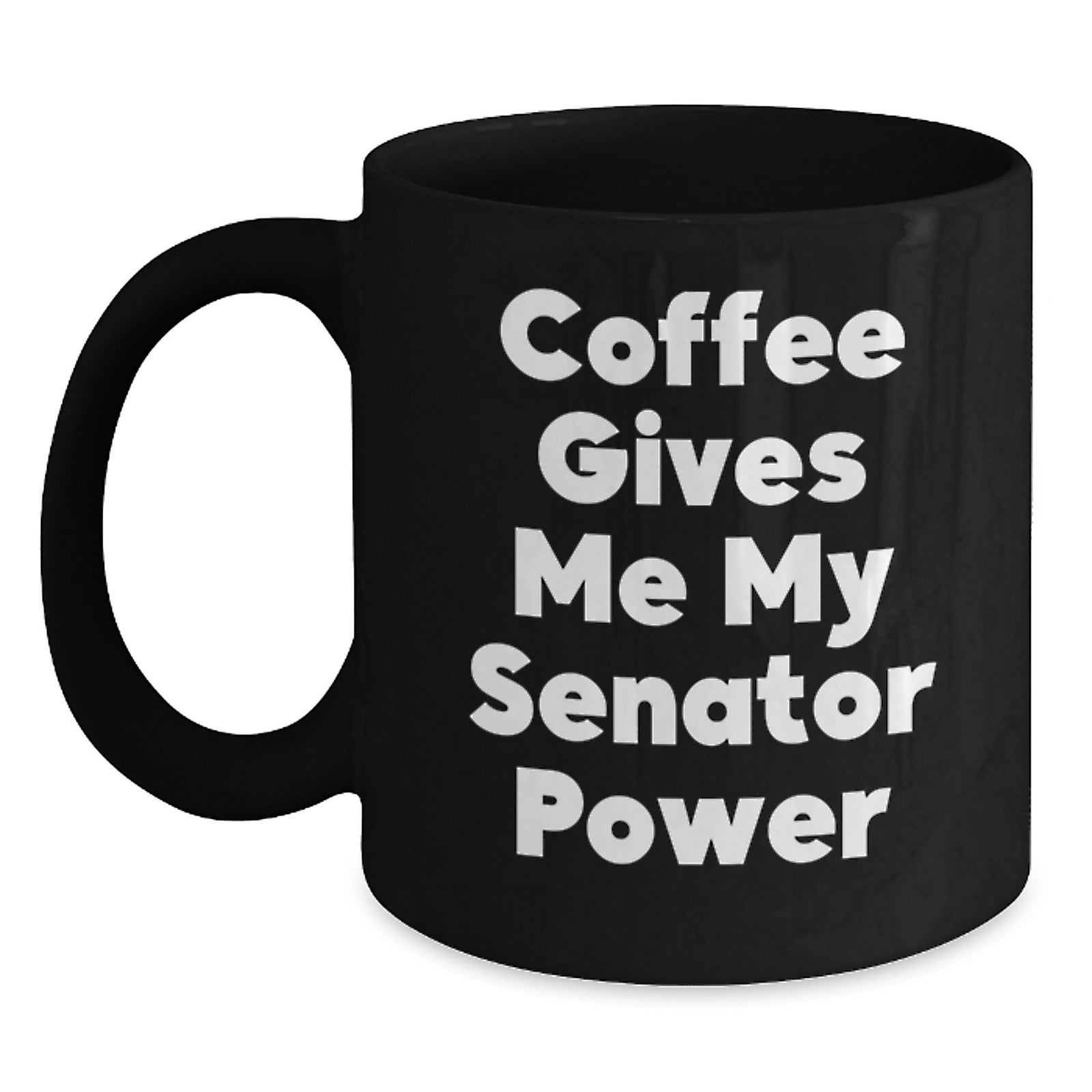 Funny Senator Gifts for Men Black Coffee Mug Christmas Unique Presents from Friends - Main