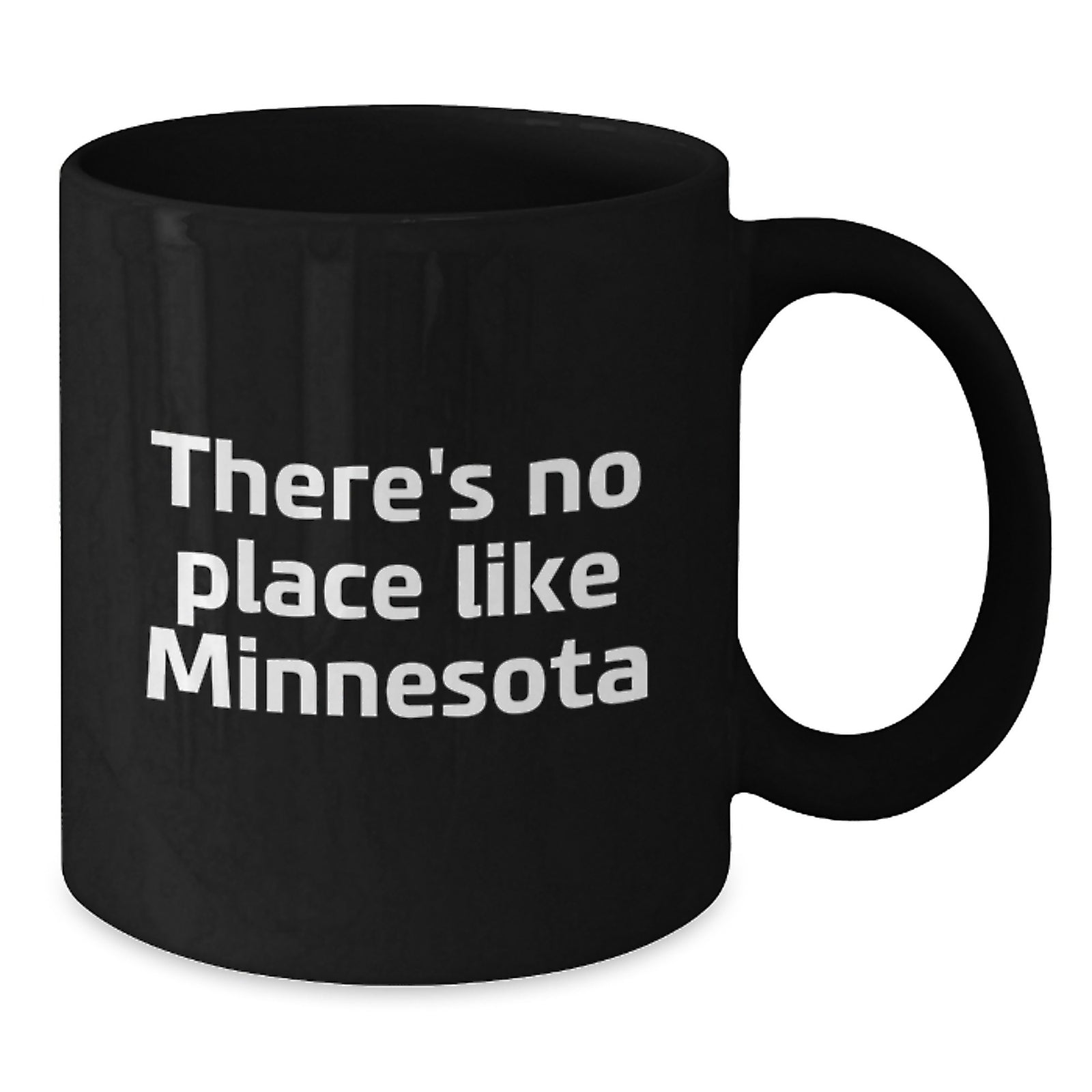 Minnesota Black Coffee Mug Gifts from Friends, Family, or Coworkers for Graduation Unique Minnesota Enthusiast, Funny Quote 'There's No Place Like Minnesota' - Additional