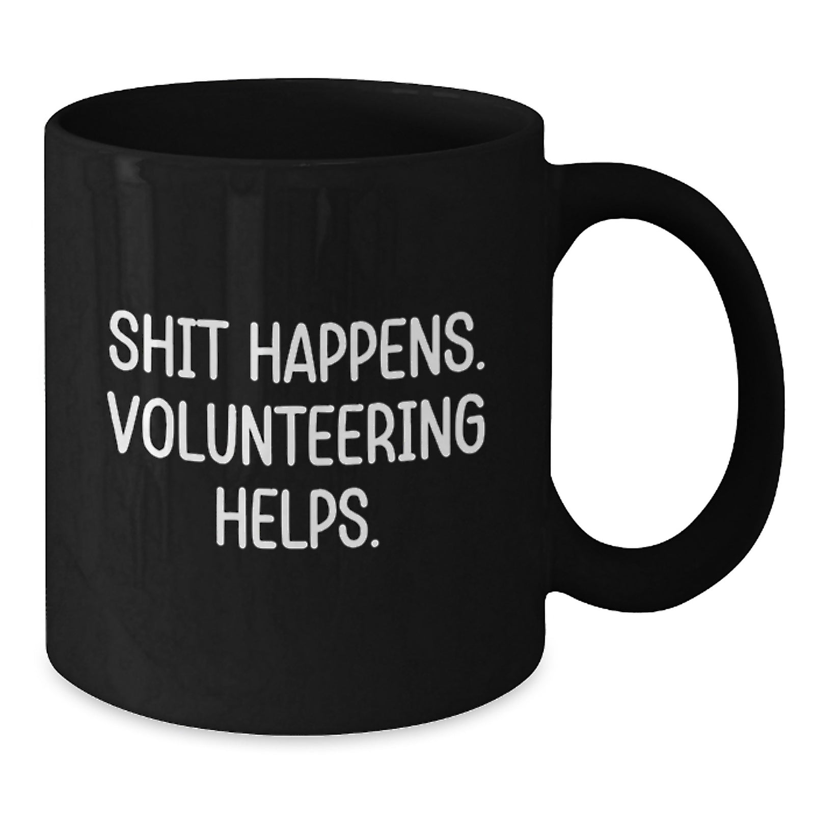 Funny Volunteering Mugs Gifts from Friends for Volunteering Enthusiasts Black Coffee Mug Christmas Unique Gifts - Additional