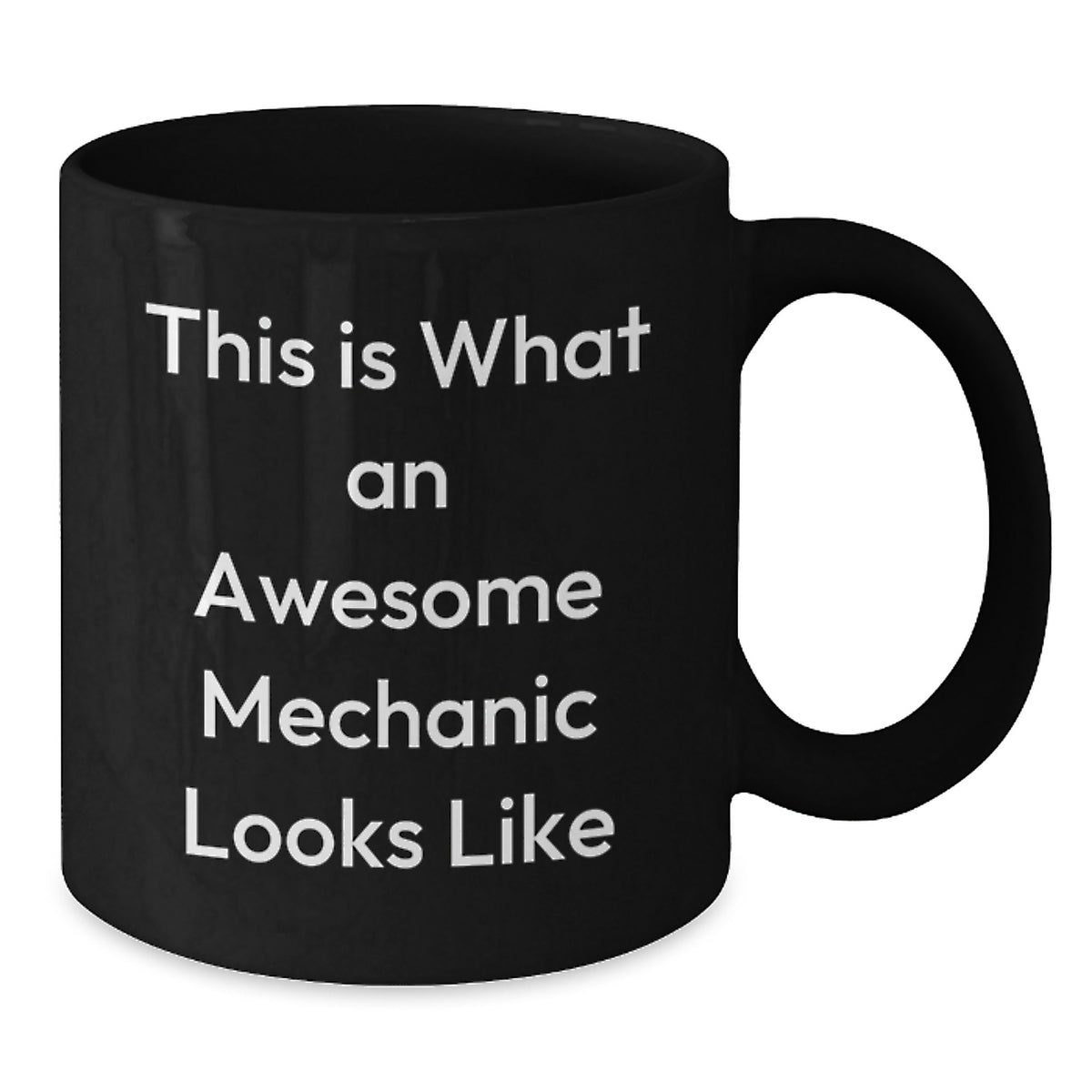 Funny Mechanic Gifts for Men - This Is What An Awesome Mechanic Looks Like Black Coffee Mug - Perfect for Mechanic Friends and Family - Gifts from Men to Mechanic - Additional