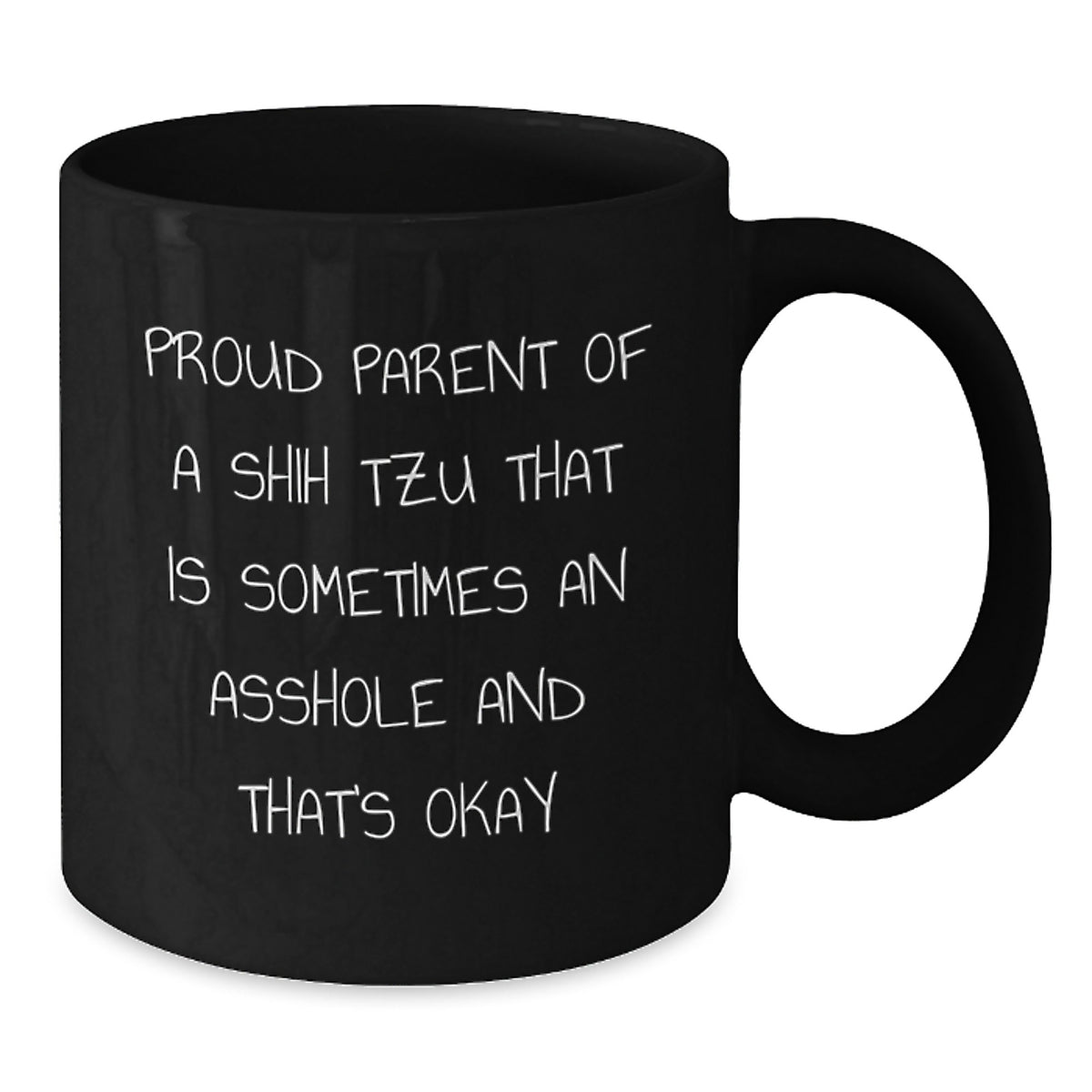 Funny Shih Tzu Dog Lover Gifts, Gifts from Mom to Daughter, Graduation Unique Gifts for Shih Tzu Dog Owners, Black Coffee Mug - Additional