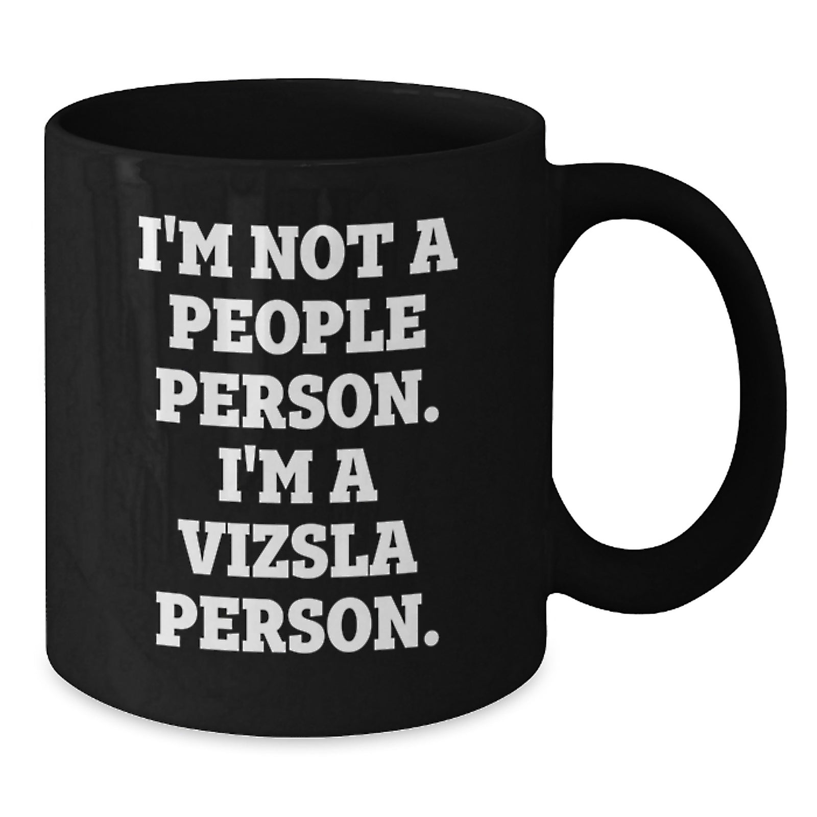 Funny Vizsla Dog Lover Gifts from Men to Friends on Birthday Unique Vizsla Person Coffee Mug Black Gifts for Vizsla Dog Owners - Additional