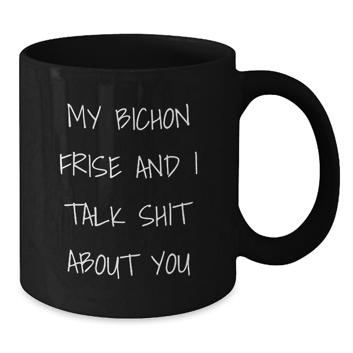 Bichon Frise Keepsake Black Coffee Mug for Him Birthday Gift - Additional