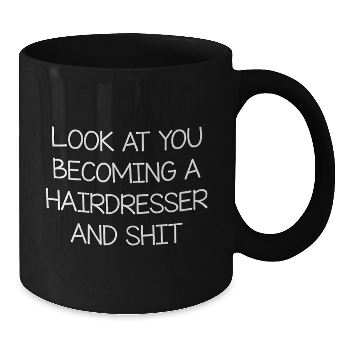 Birthday Gift for Her Hairdresser Black Coffee Mug Present - Additional