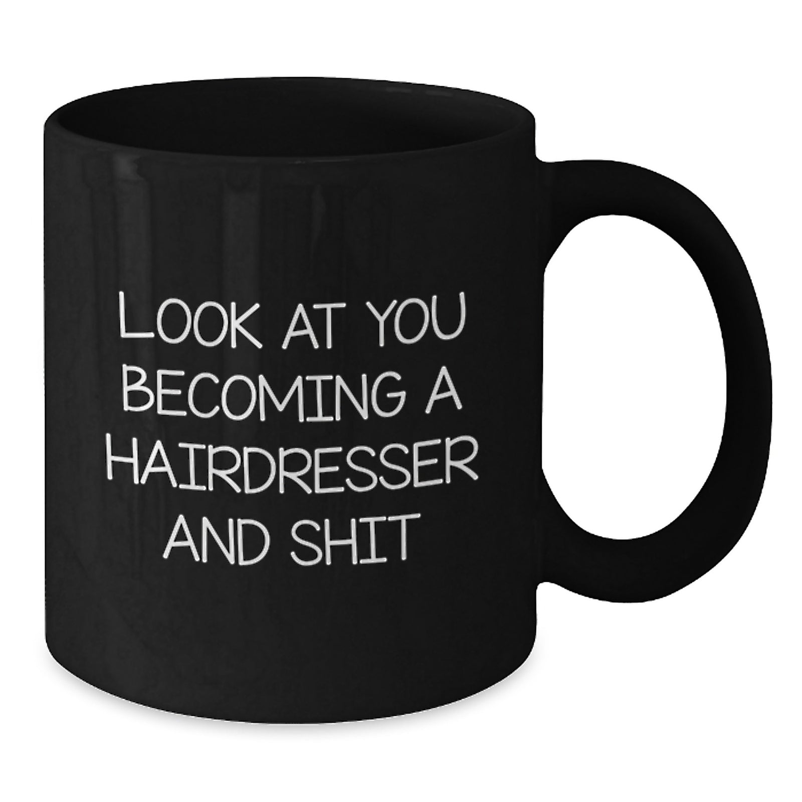 Birthday Gift for Her Hairdresser Black Coffee Mug Present - Additional