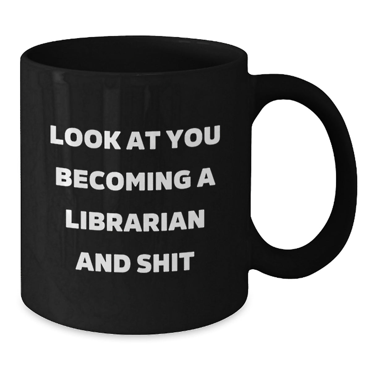 Funny Librarian Gifts for Her, Black Coffee Mug - Gifts from Friends to Daughter, Unique Mom, Sister, and Coworker - Additional