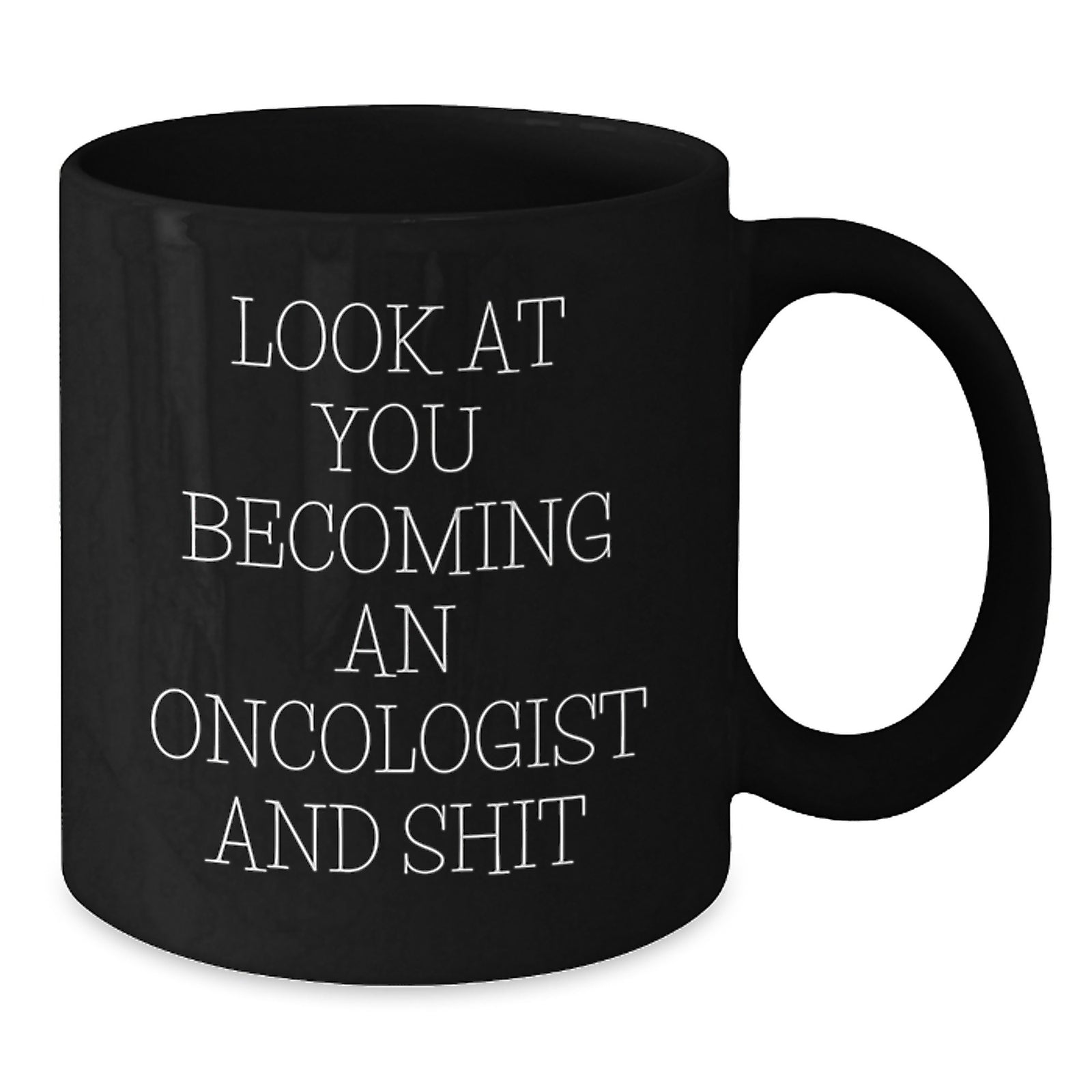 Funny Oncologist Gifts from Friends or Family, Black Coffee Mug for Men, Women, or Coworkers, Valentine's Unique Presents for Oncologist - Additional