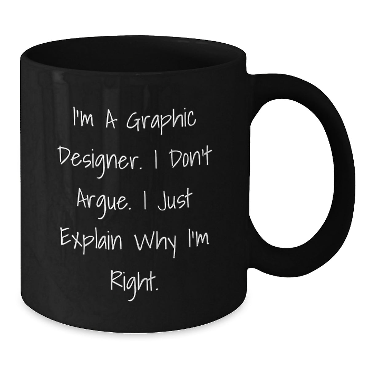 Funny Graphic Designer Gift, I'm A Graphic Designer. I Don't Argue. I'm Right, Valentine's Unique Gifts for Graphic Designer Friends - Additional