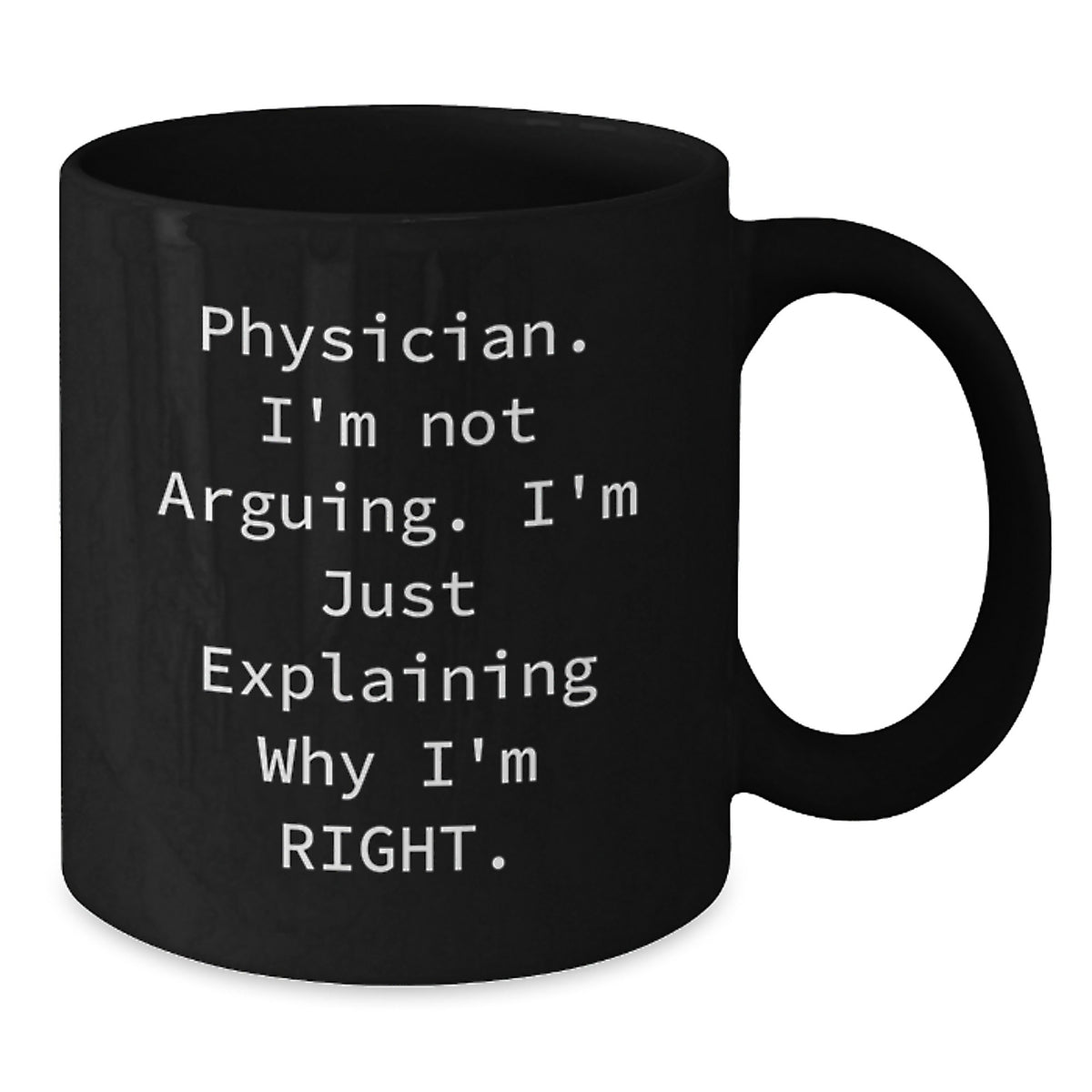 Birthday Gift Black Coffee Mug for Her Physician Keepsake - Additional