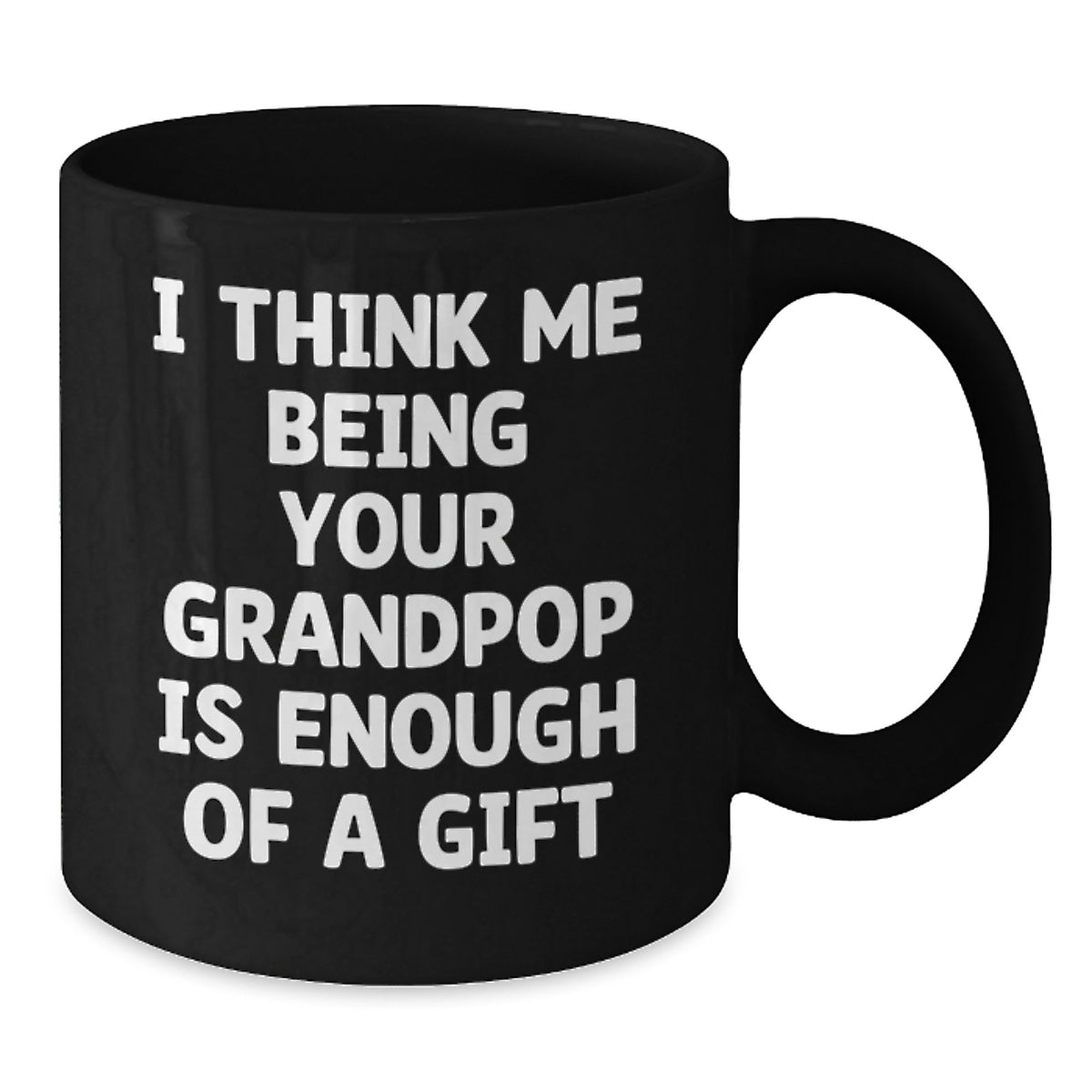 Funny Grandpop Gifts for Men - Unique Black Coffee Mug for Grandpop from Men - Christmas Unique Gifts for Grandpop - Additional