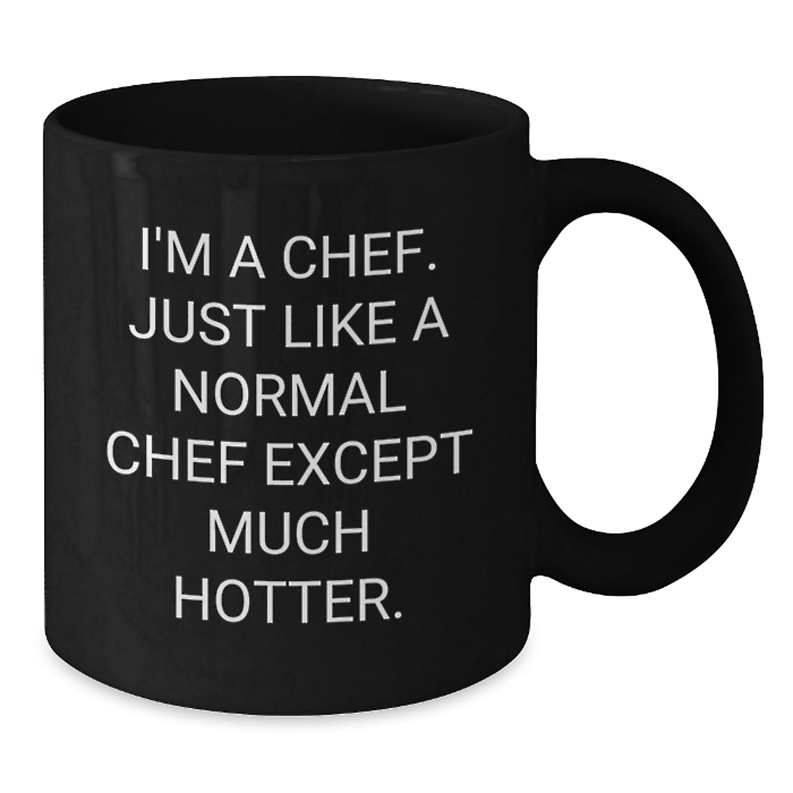 Funny Chef Gifts from Friends or Family - Black Coffee Mug for the Hot Chef in Your Life, Christmas Unique Presents for Chef Men or Women - Additional